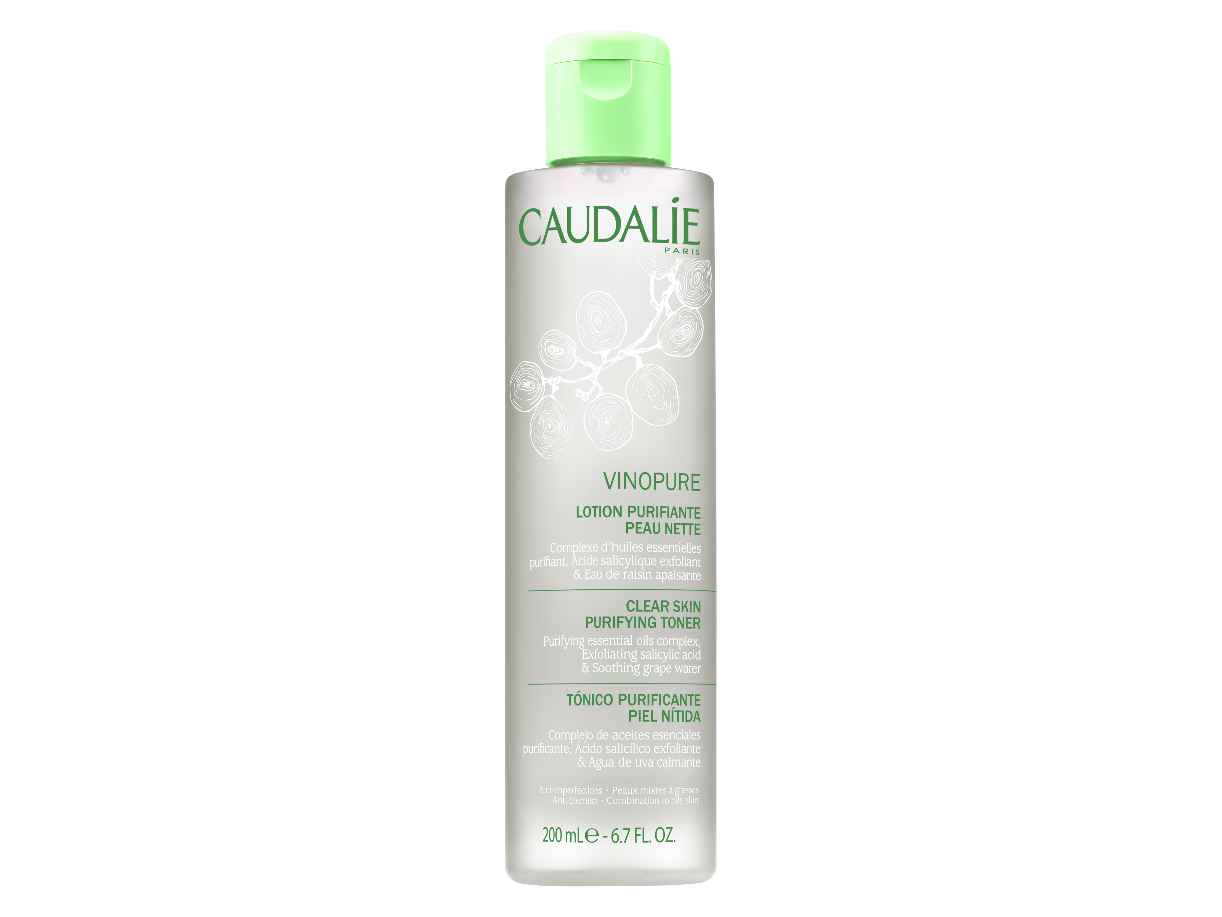 Caudalie Vinopure Clear Skin Purifying Toner, 200 ml