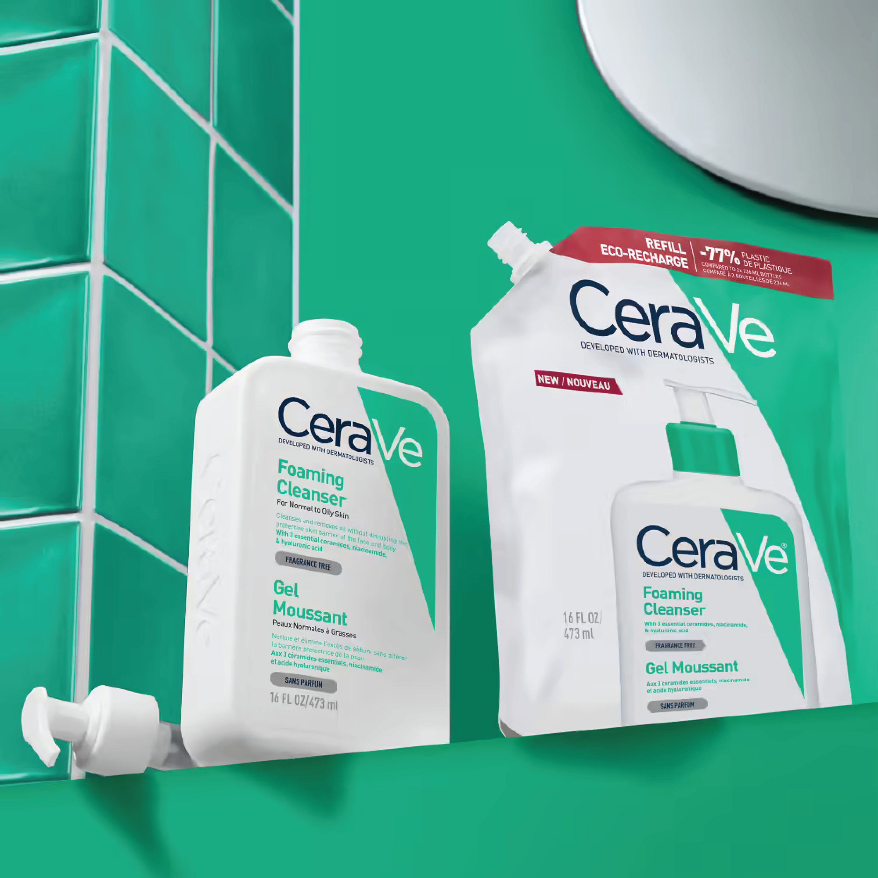 CeraVe Foaming Cleanser Refill, 473 ml