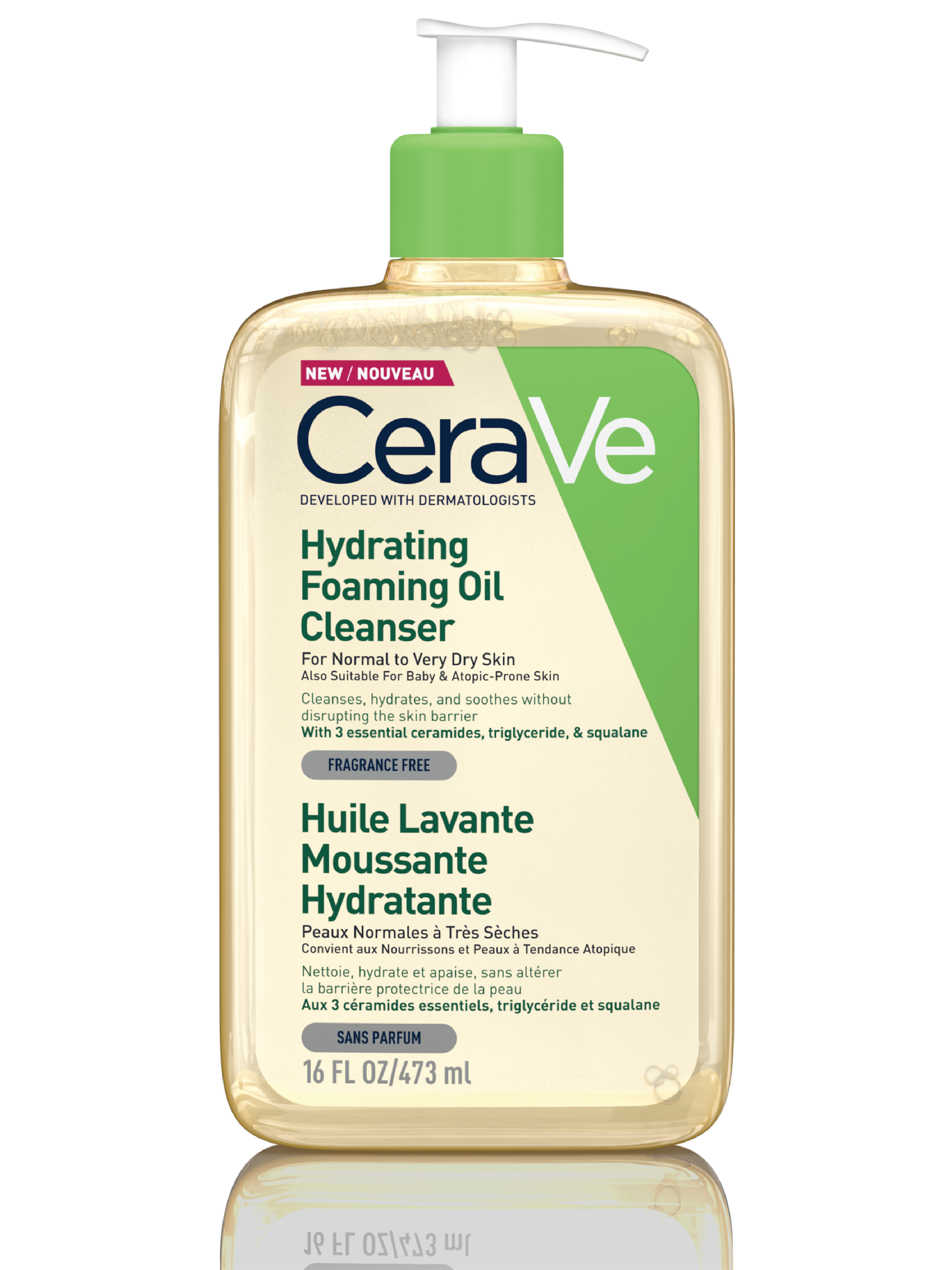 CeraVe Hydrating Foaming Oil Cleanser, 473 ml