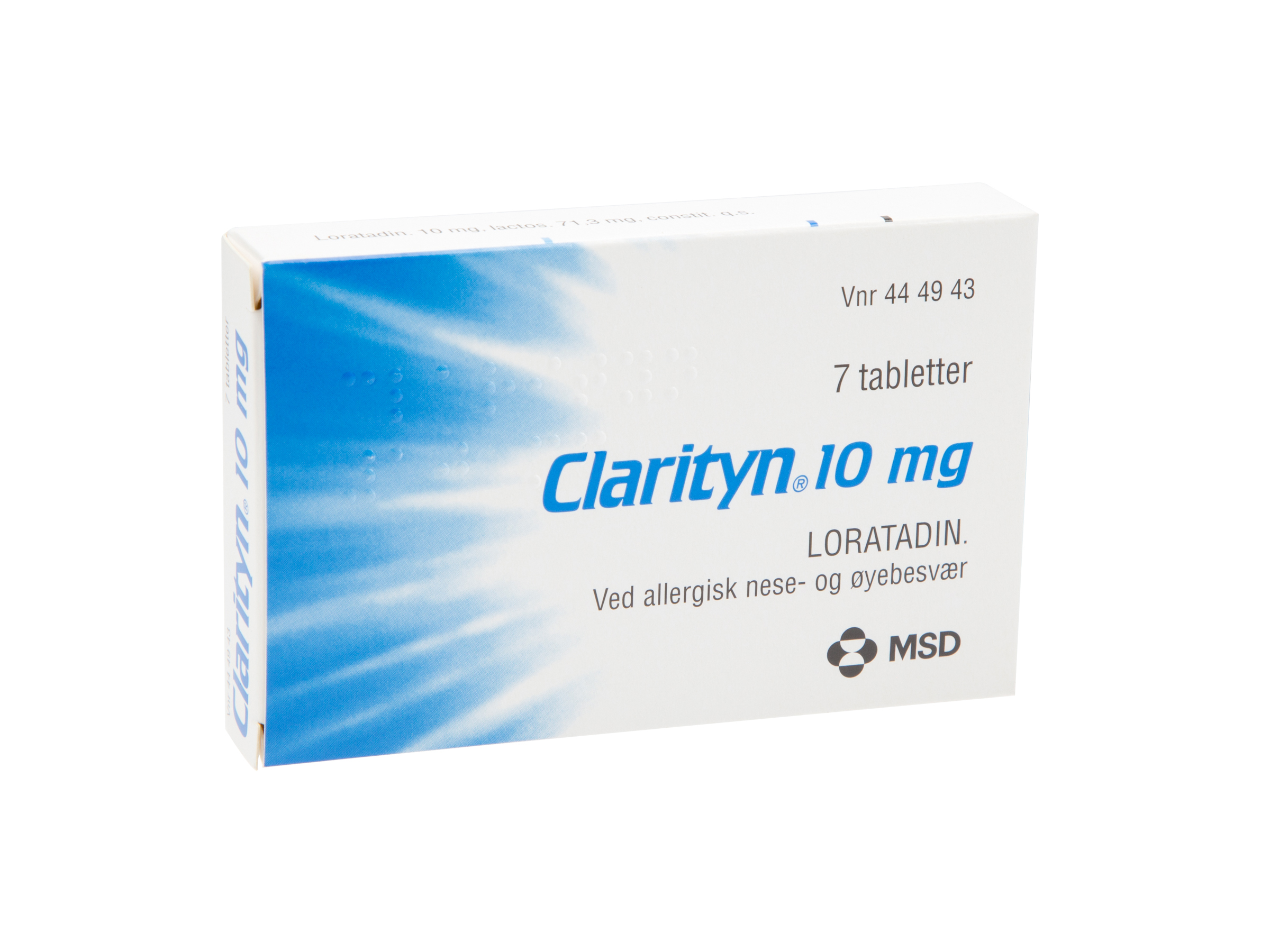 Clarityn tabletter 10mg, 7 stk. på brett