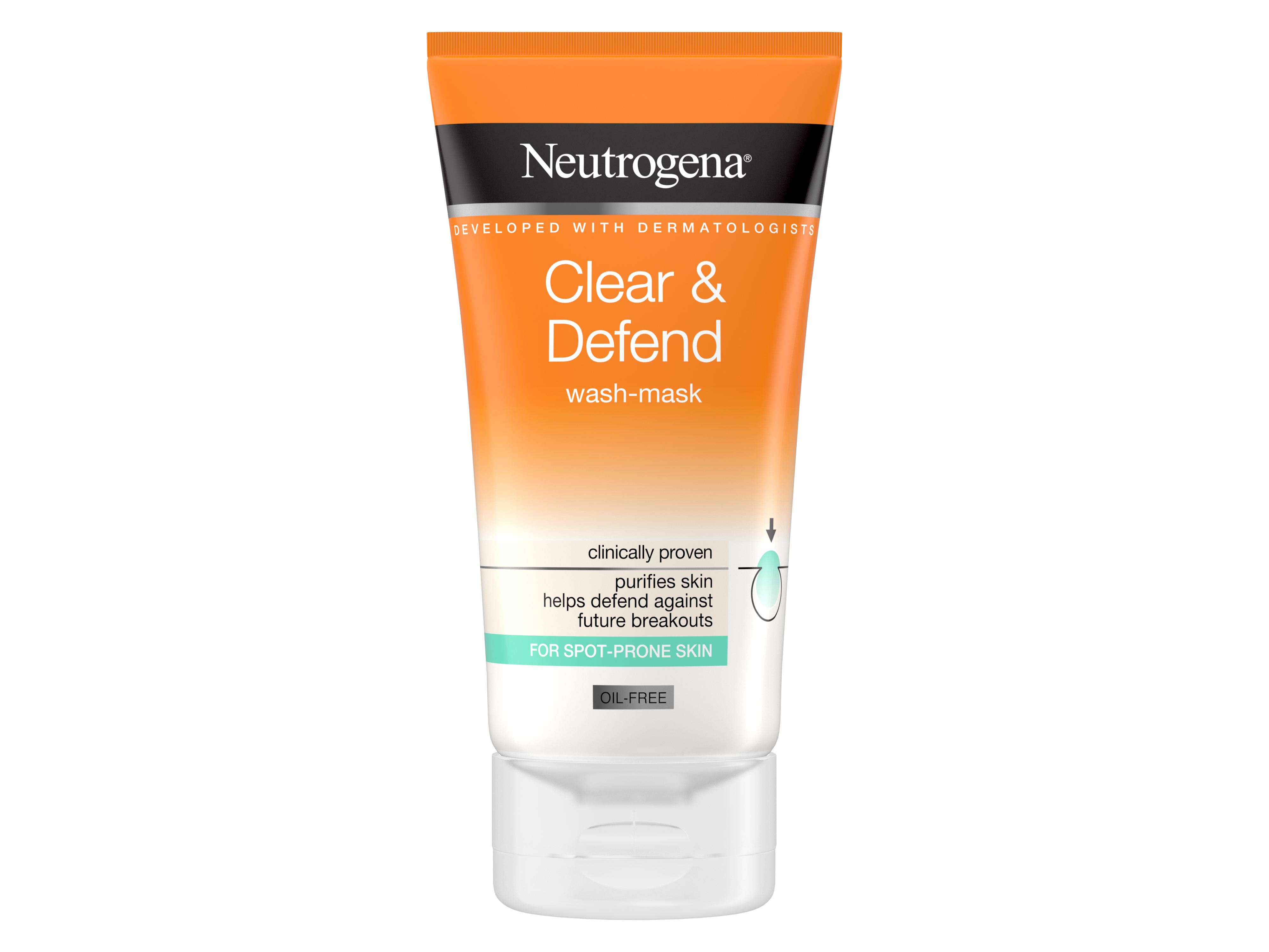Neutrogena Clear & Defend 2 in 1 Wash Mask, 150 ml