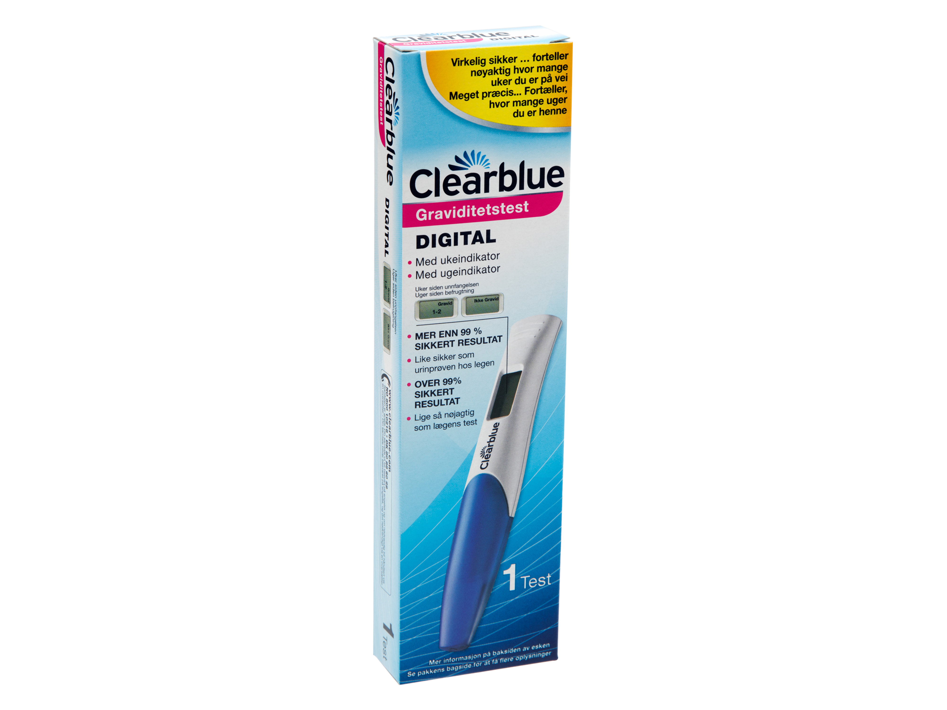 Clearblue Graviditetstest Digital, 1 stk.