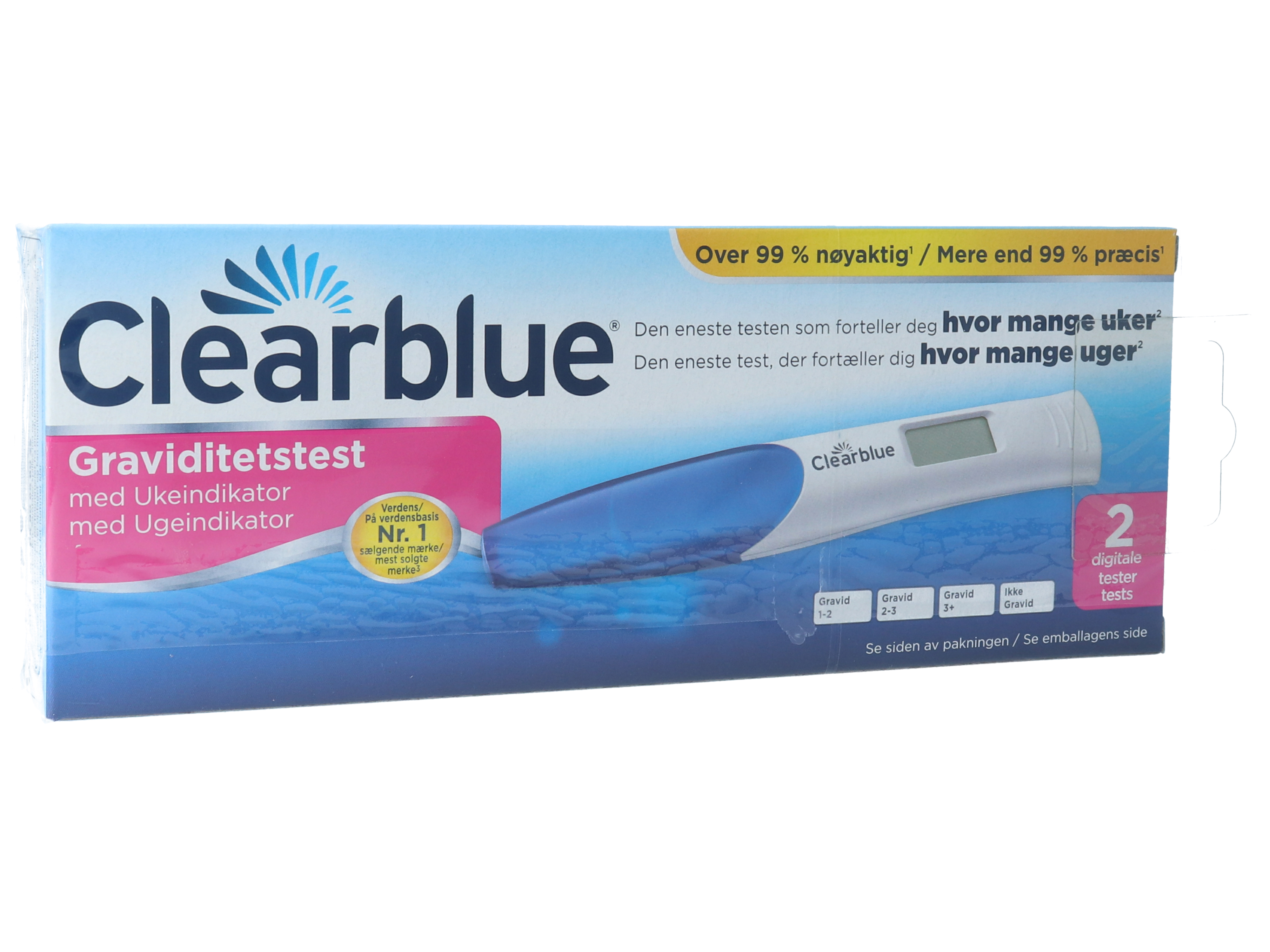 Clearblue Graviditetstest Digital, 2 stk