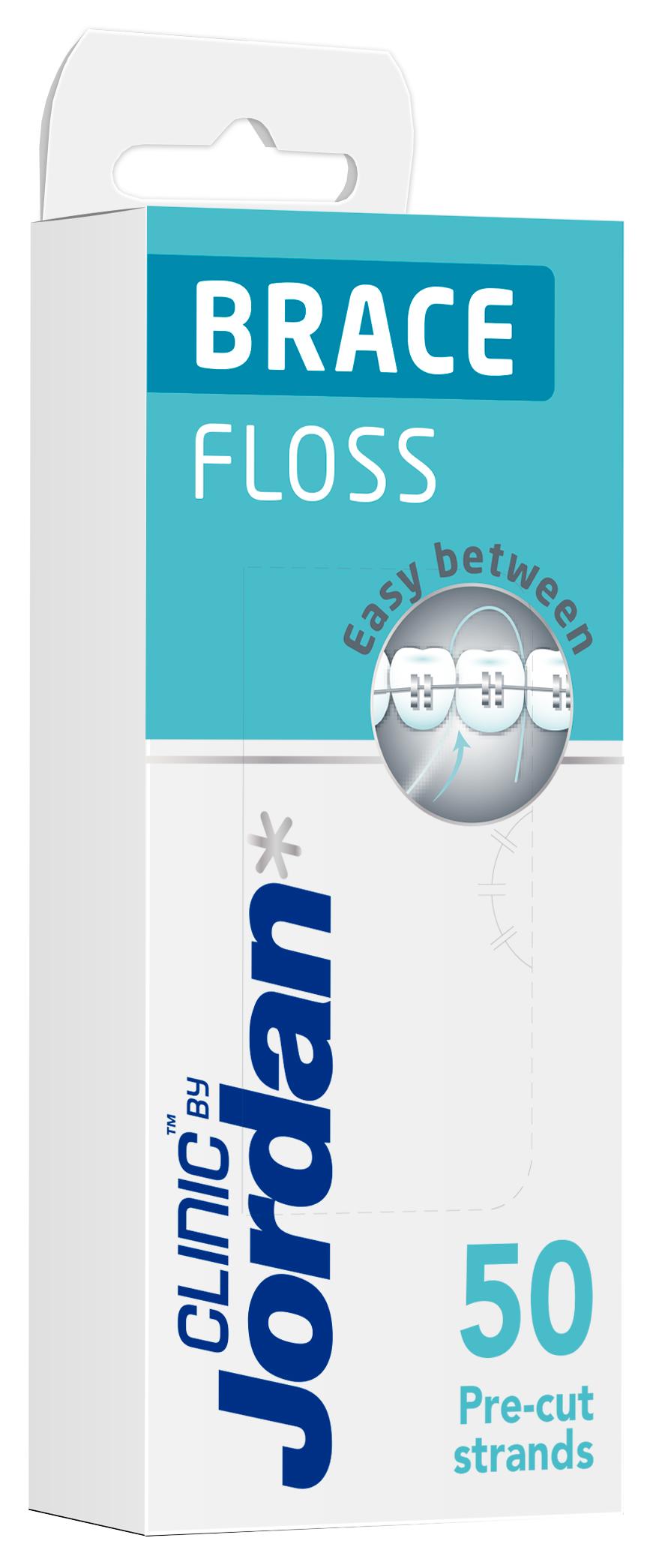 Jordan Clinic Brace Floss, 50 stk. Tanntråd og tannstikkere Farmasiet.no