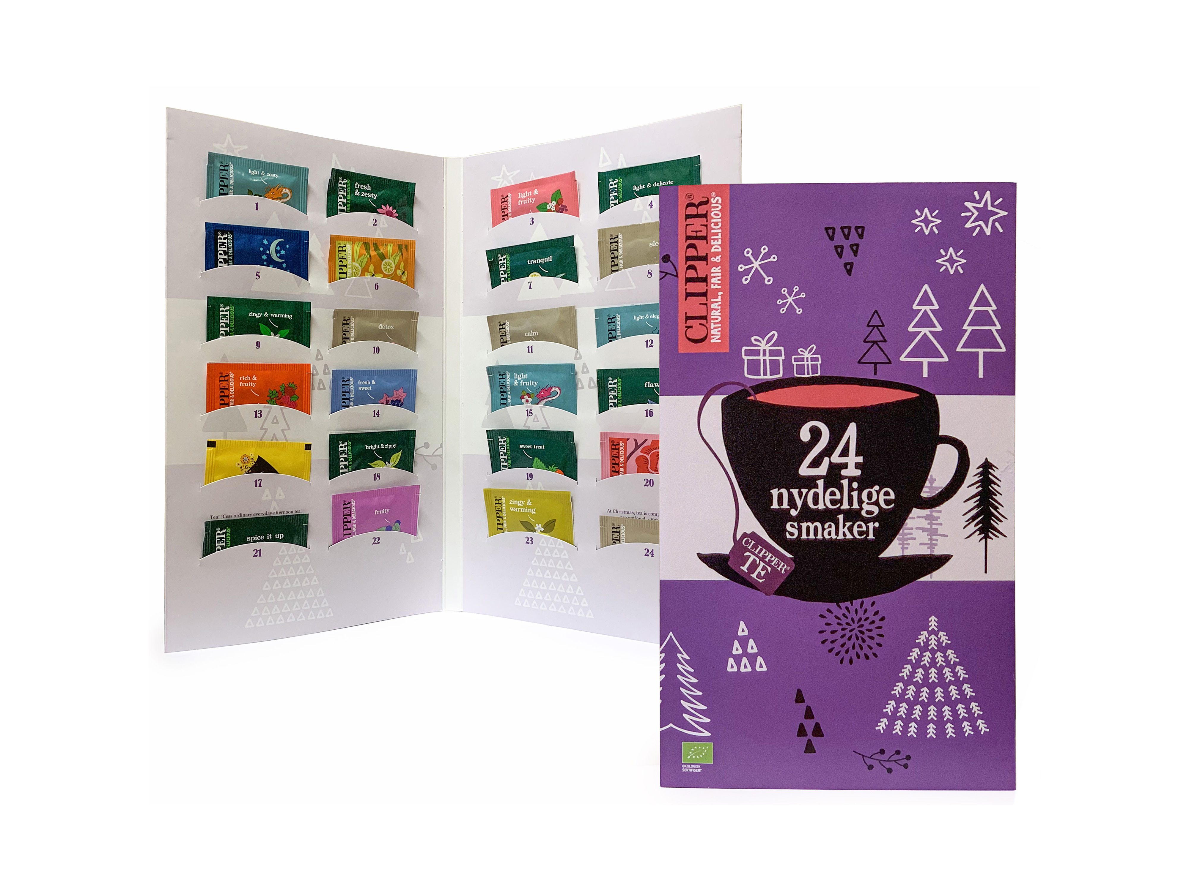 Clipper Adventskalender, Julekalender med  24 teposer