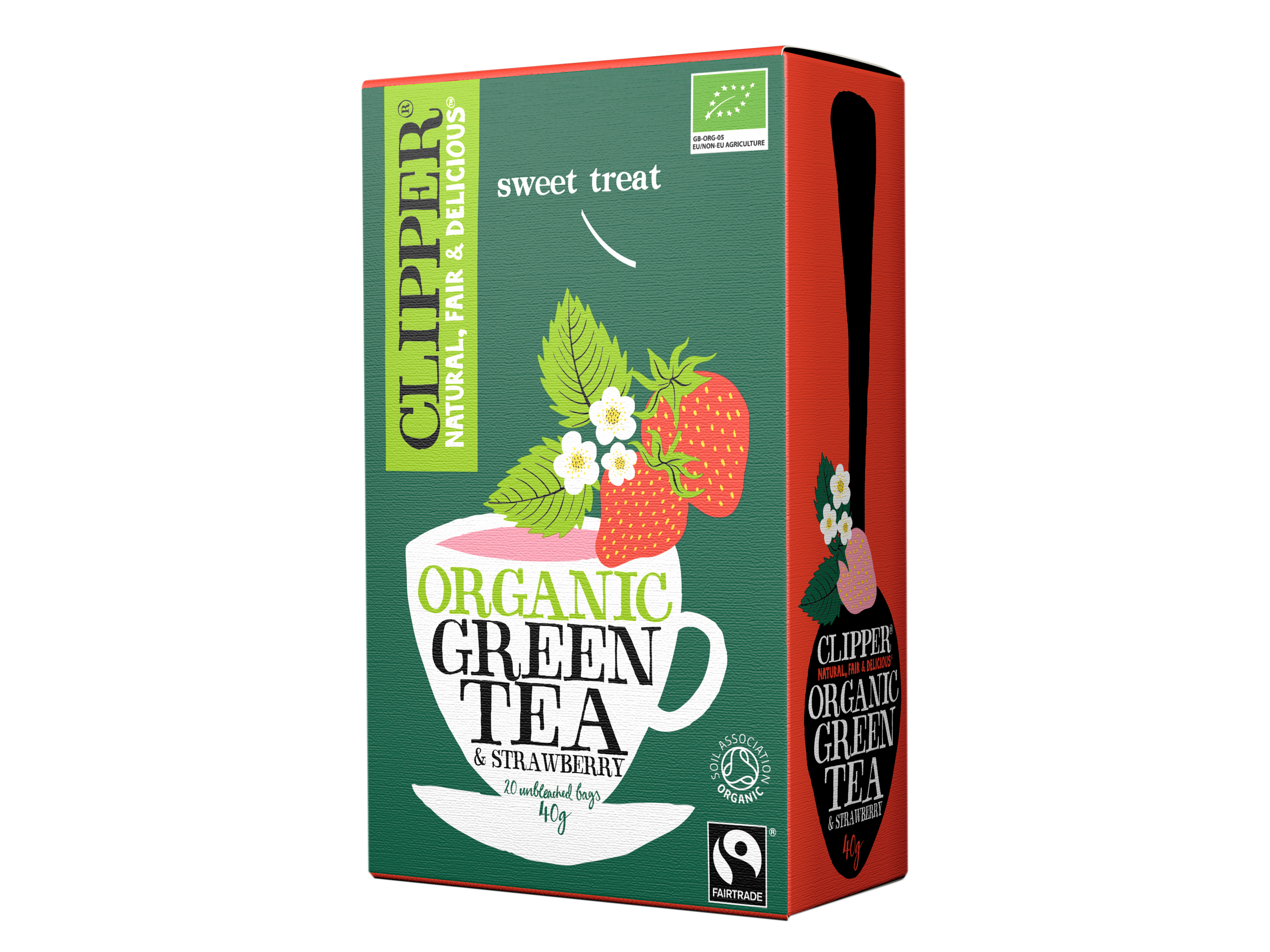 Clipper Clipper Green Tea Strawberry, 20 poser økologisk te