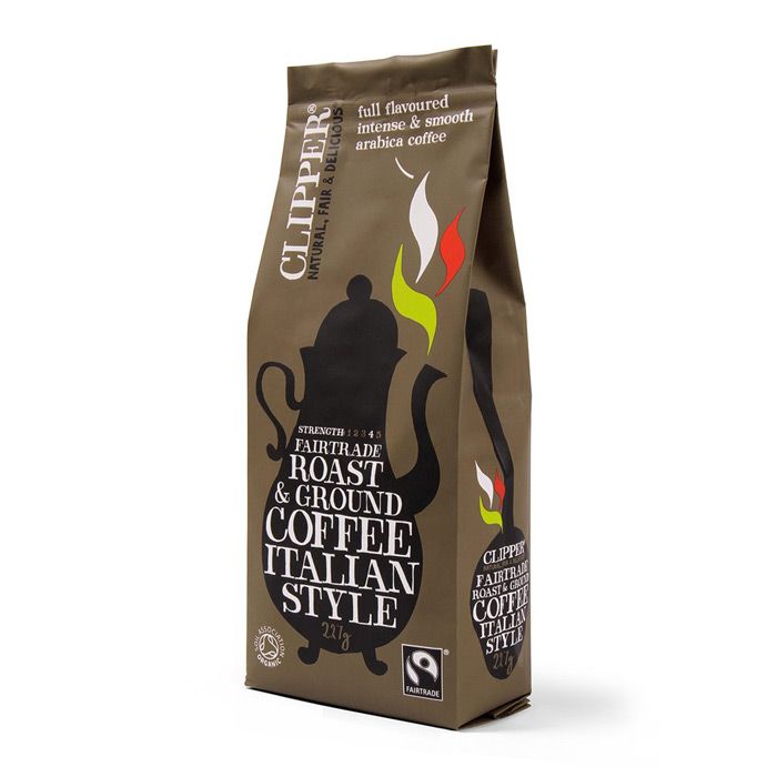 Clipper Clipper Roast & Ground Coffee Italian, 227 gram