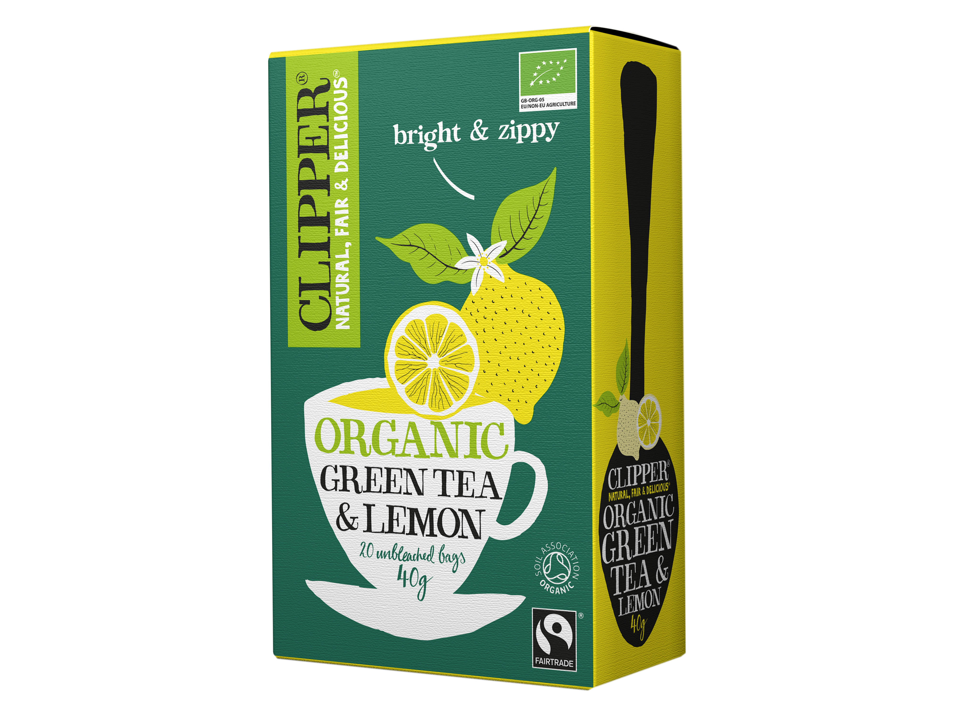 Clipper Green Tea & Lemon, 20 poser økologisk te