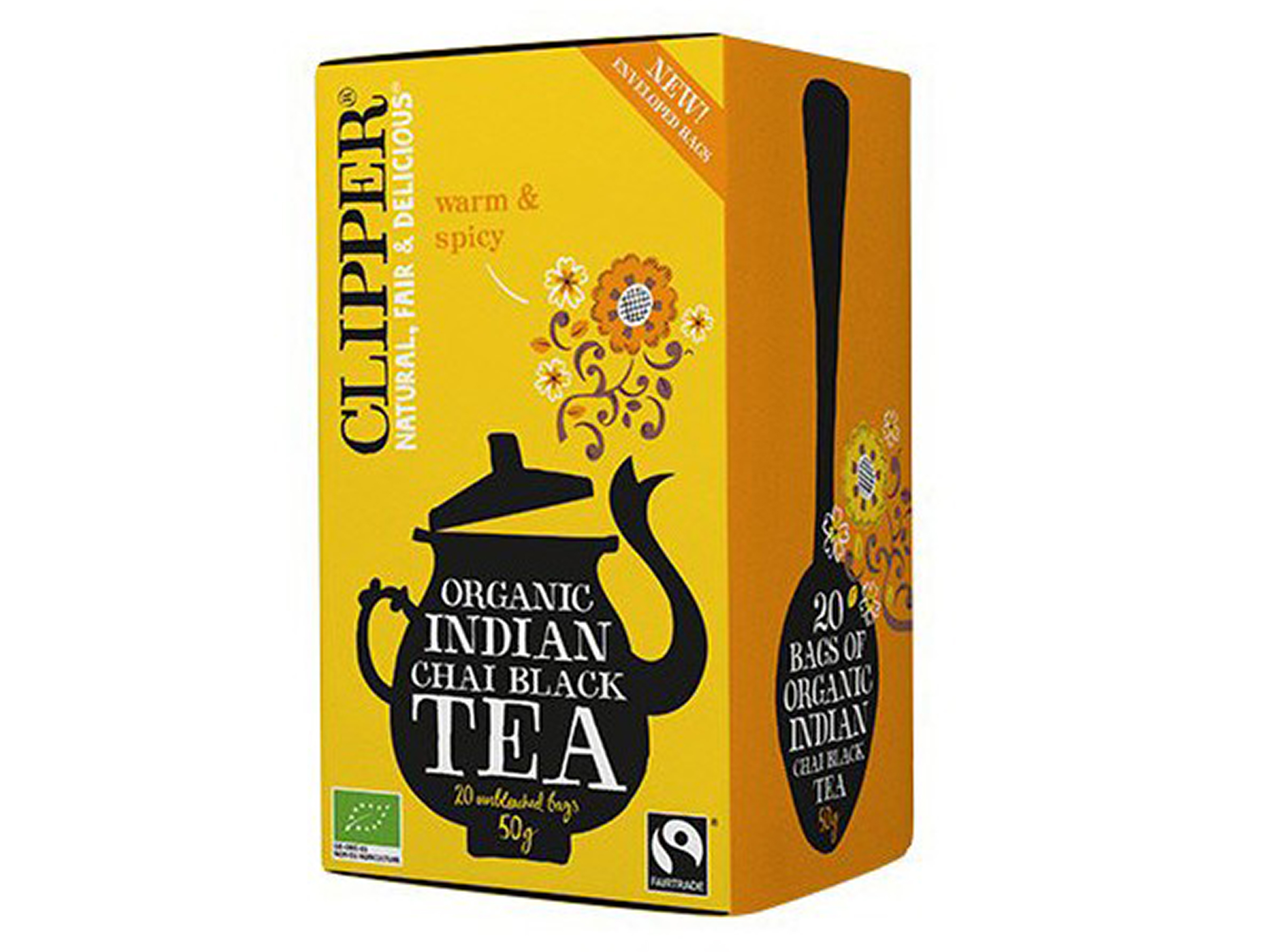Clipper Indian Chai Black Tea, 20 poser økologisk te