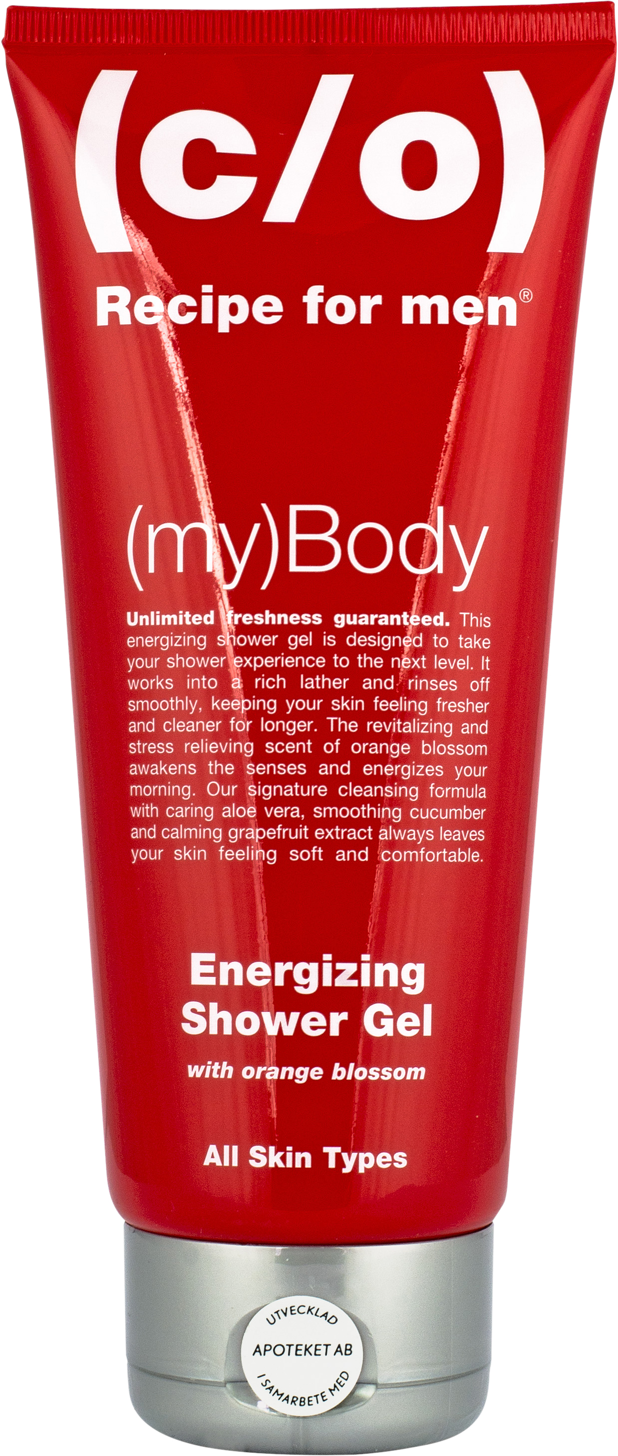 C/O Recipe for men Dusjsåpe, Energizing Shower Gel, 200ml