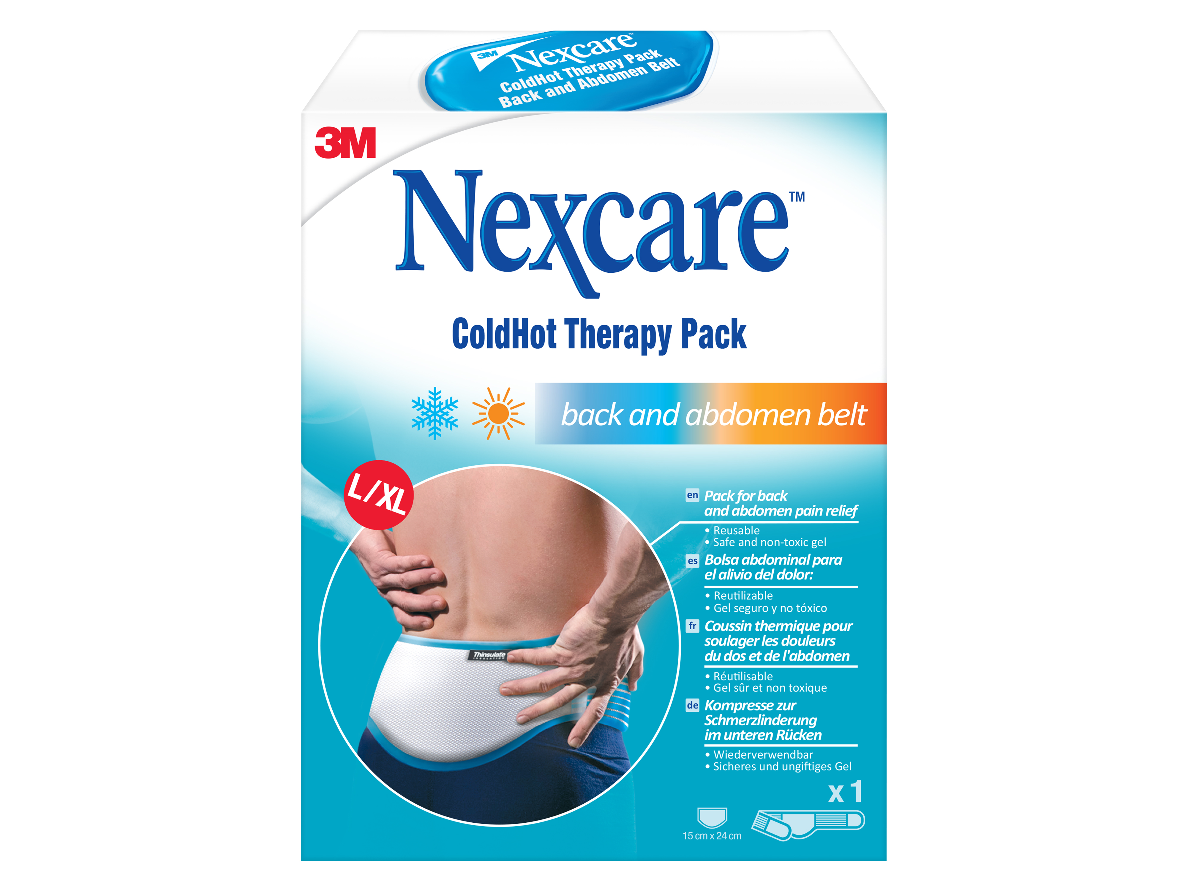 Nexcare ColdHot rygg- og magebelte, Large/X-Large, 1 stk.