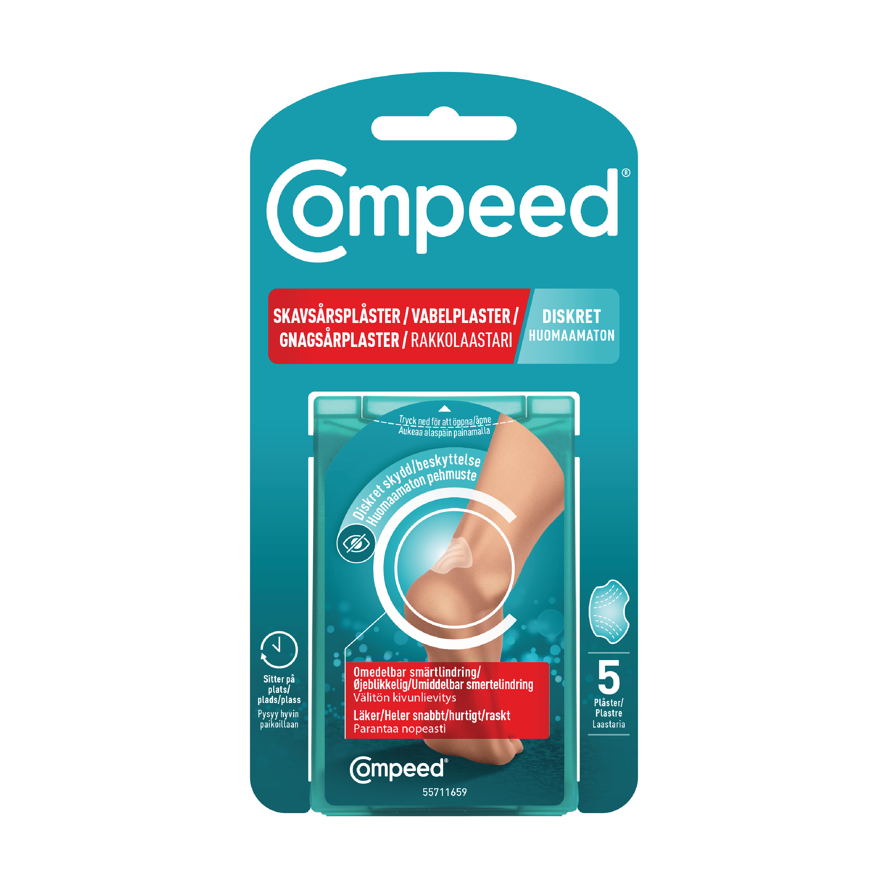 Compeed Gnagsårplaster Discreet, 5 stk.