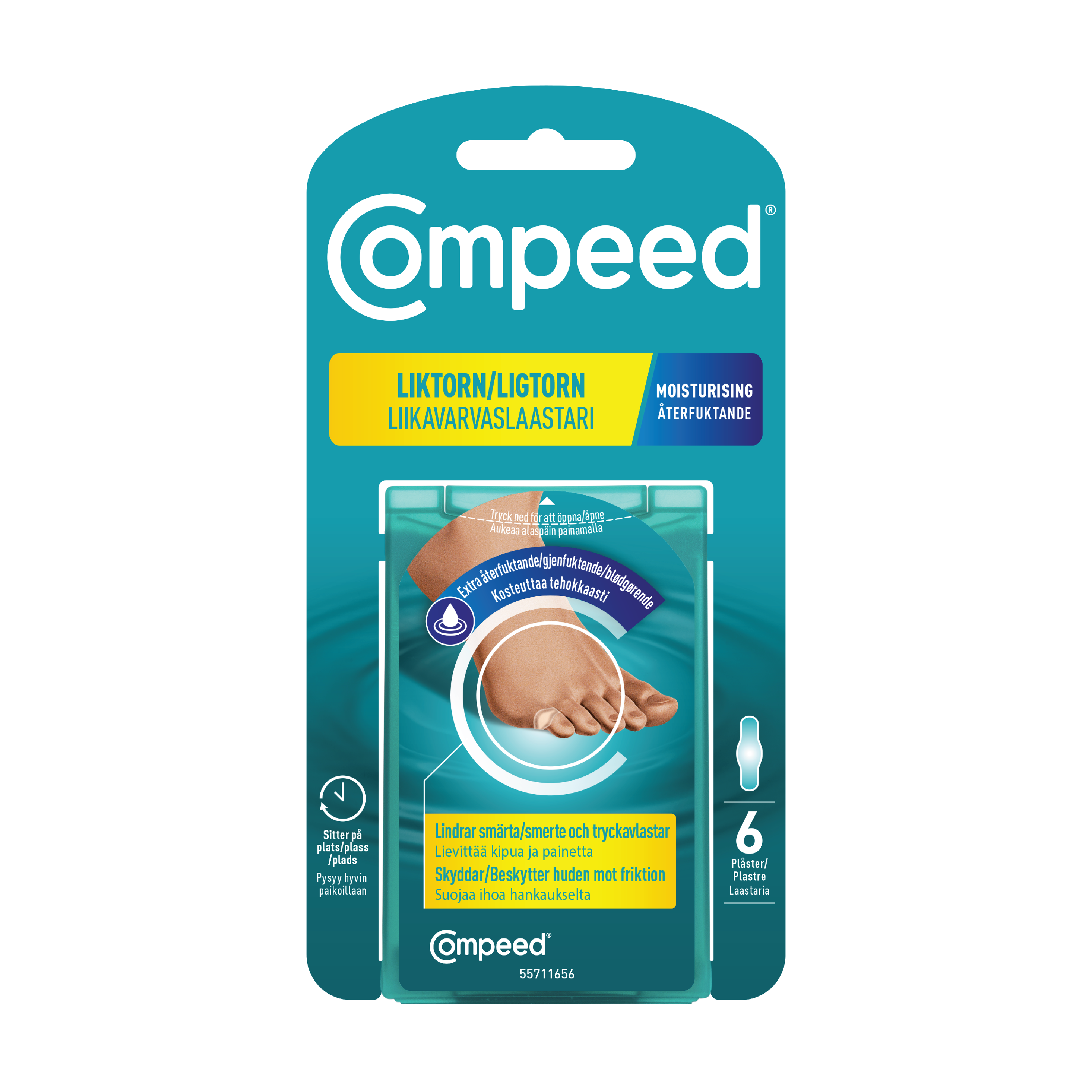 Compeed Liktornplaster Moisturising, 6 stk.