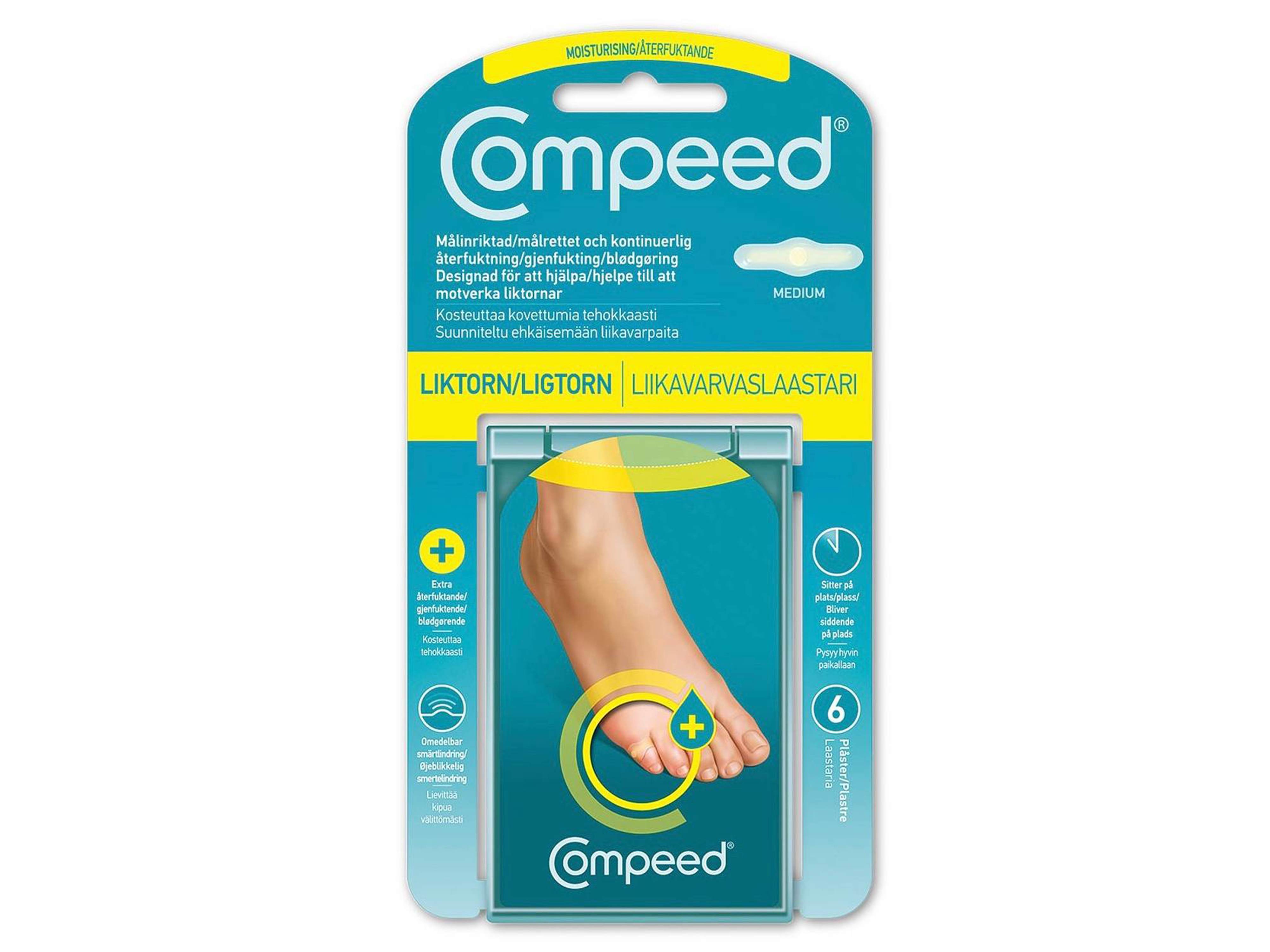 Compeed Mykgjørende liktornplaster, Medium, 6 stk.