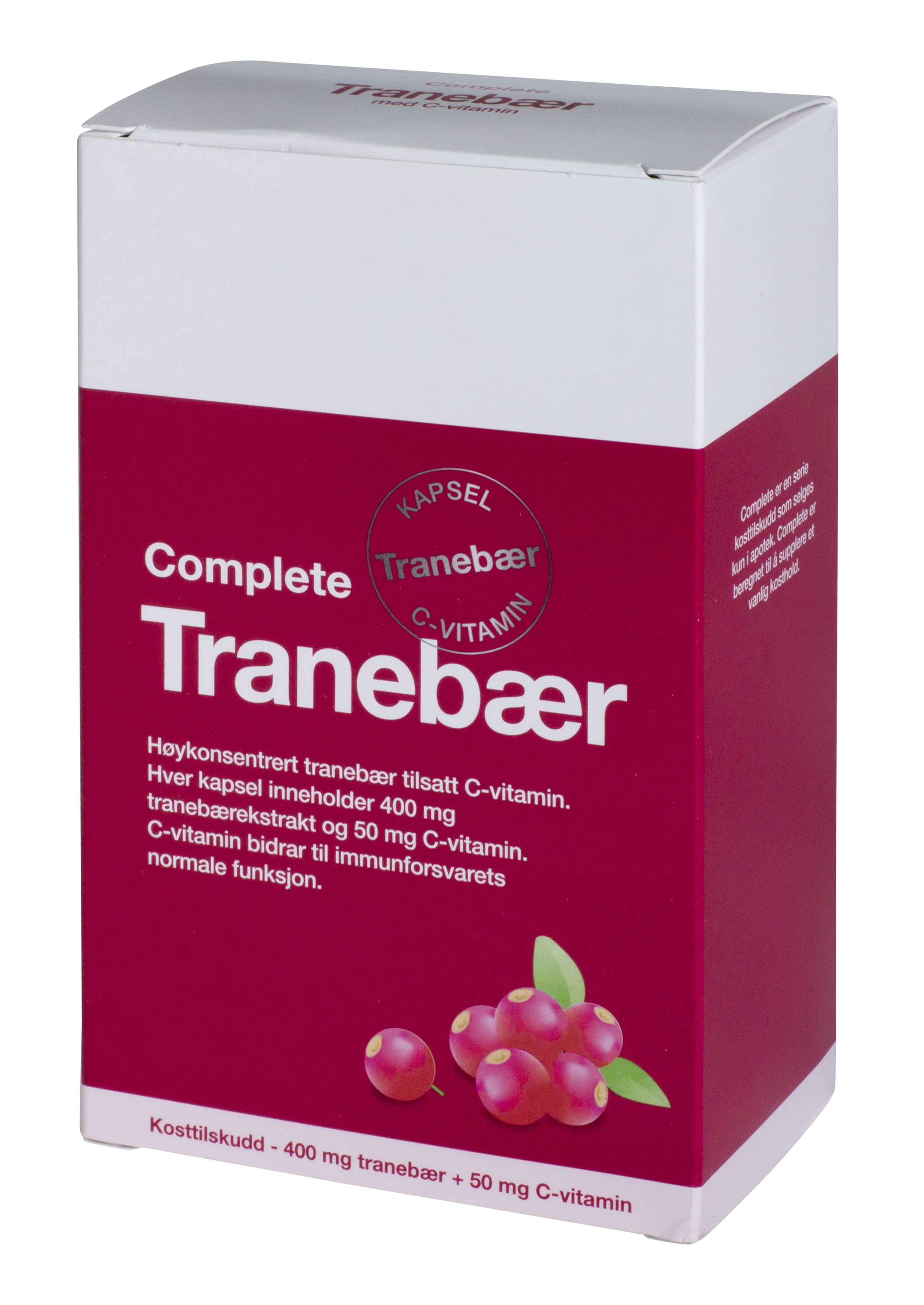Complete Tranebær & C-vitamin, 60 stk. på brett