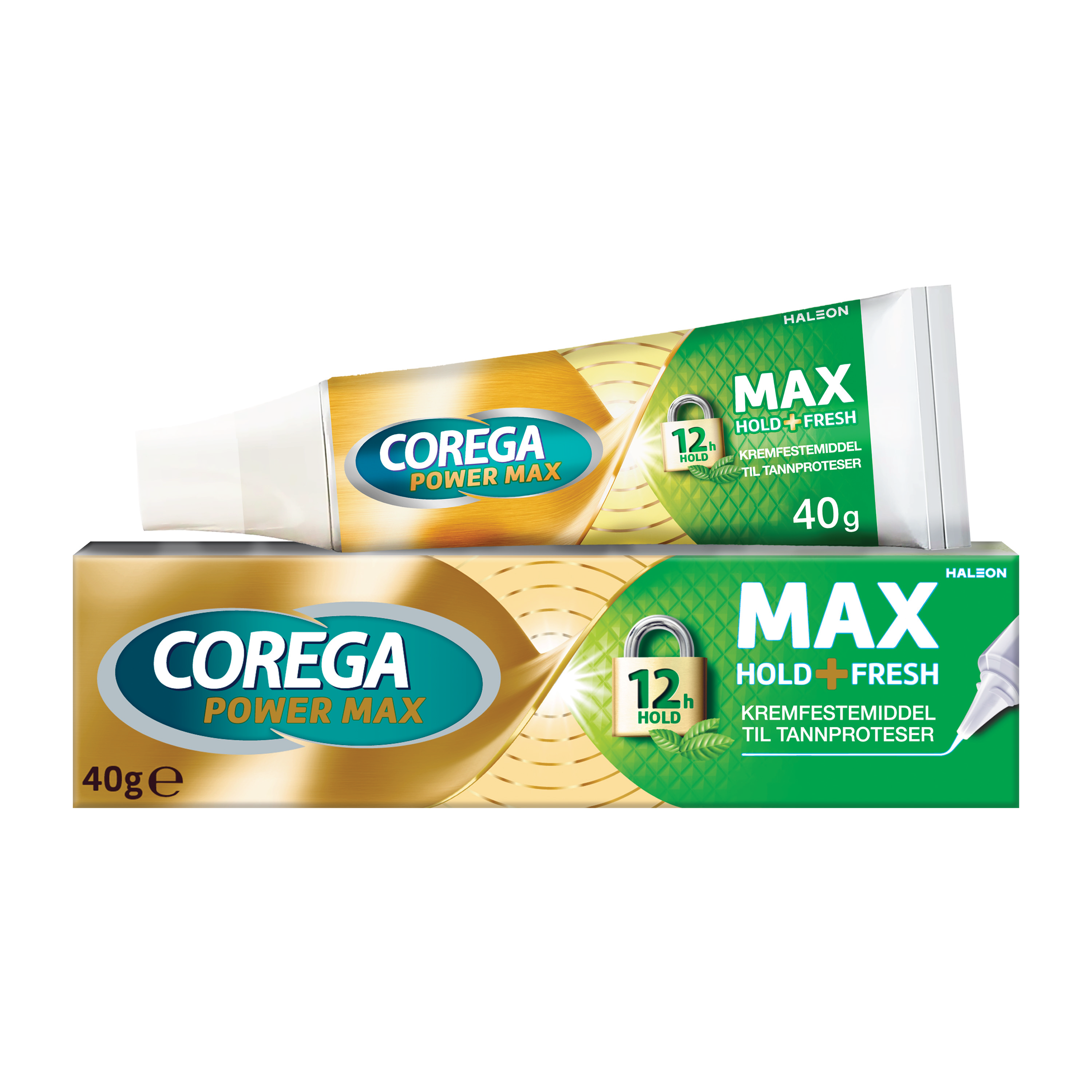 Corega Max Hold + Fresh Festekrem til tannproteser, 40 g