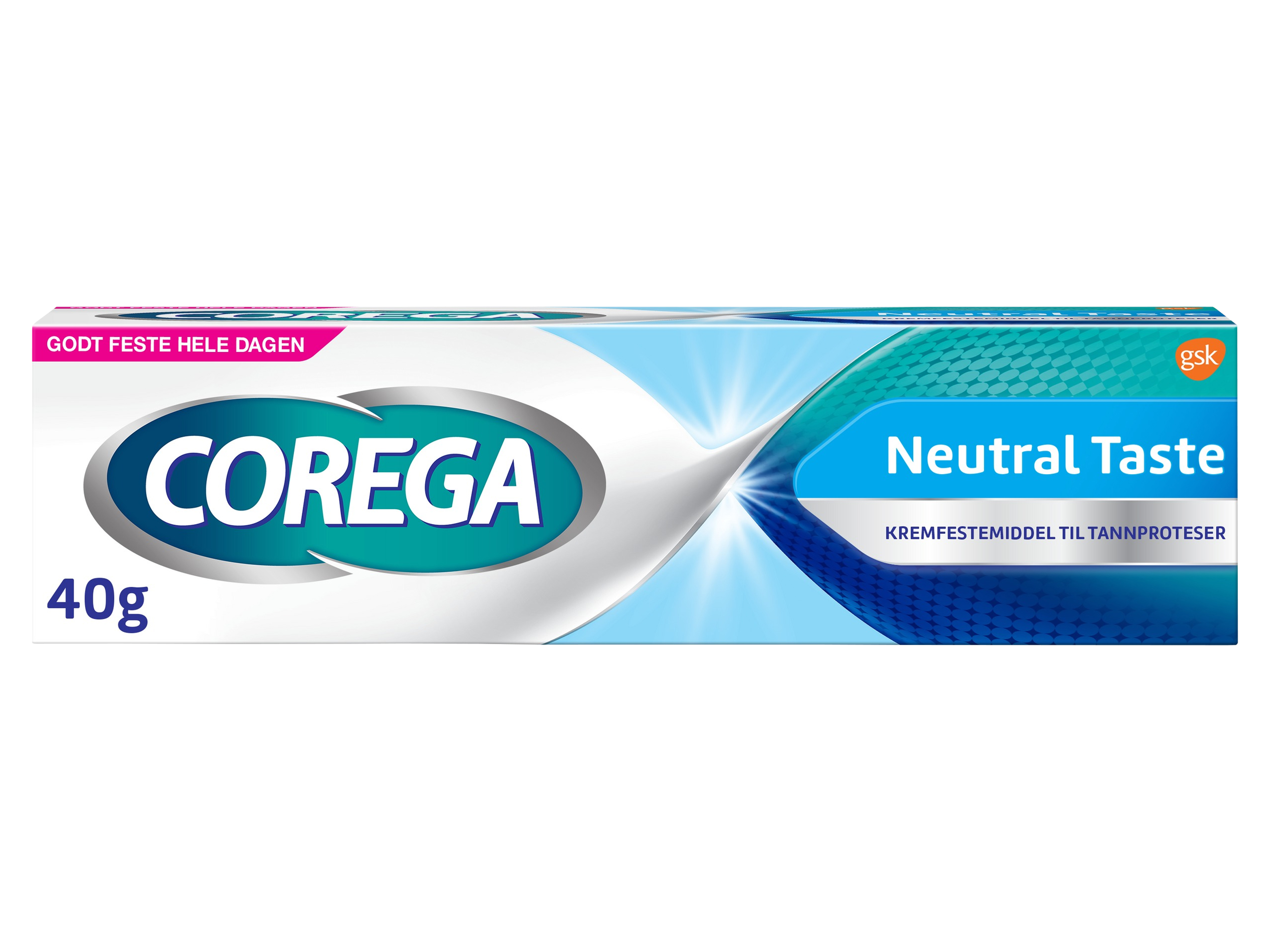 Corega Neutral taste festemiddel, 40 gram