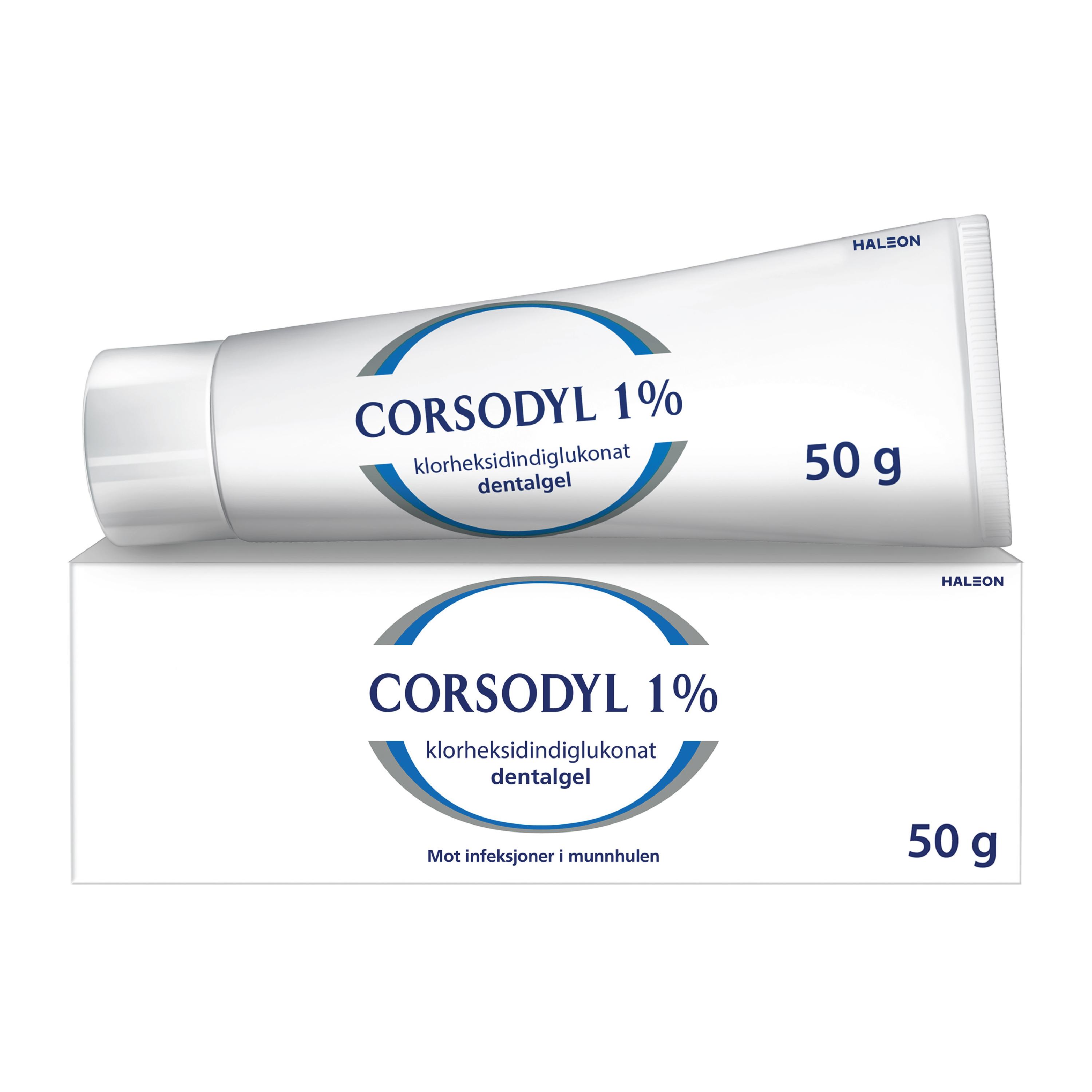 Corsodyl Dental gel 1, 50 g. Sår i/rundt munnen Farmasiet.no