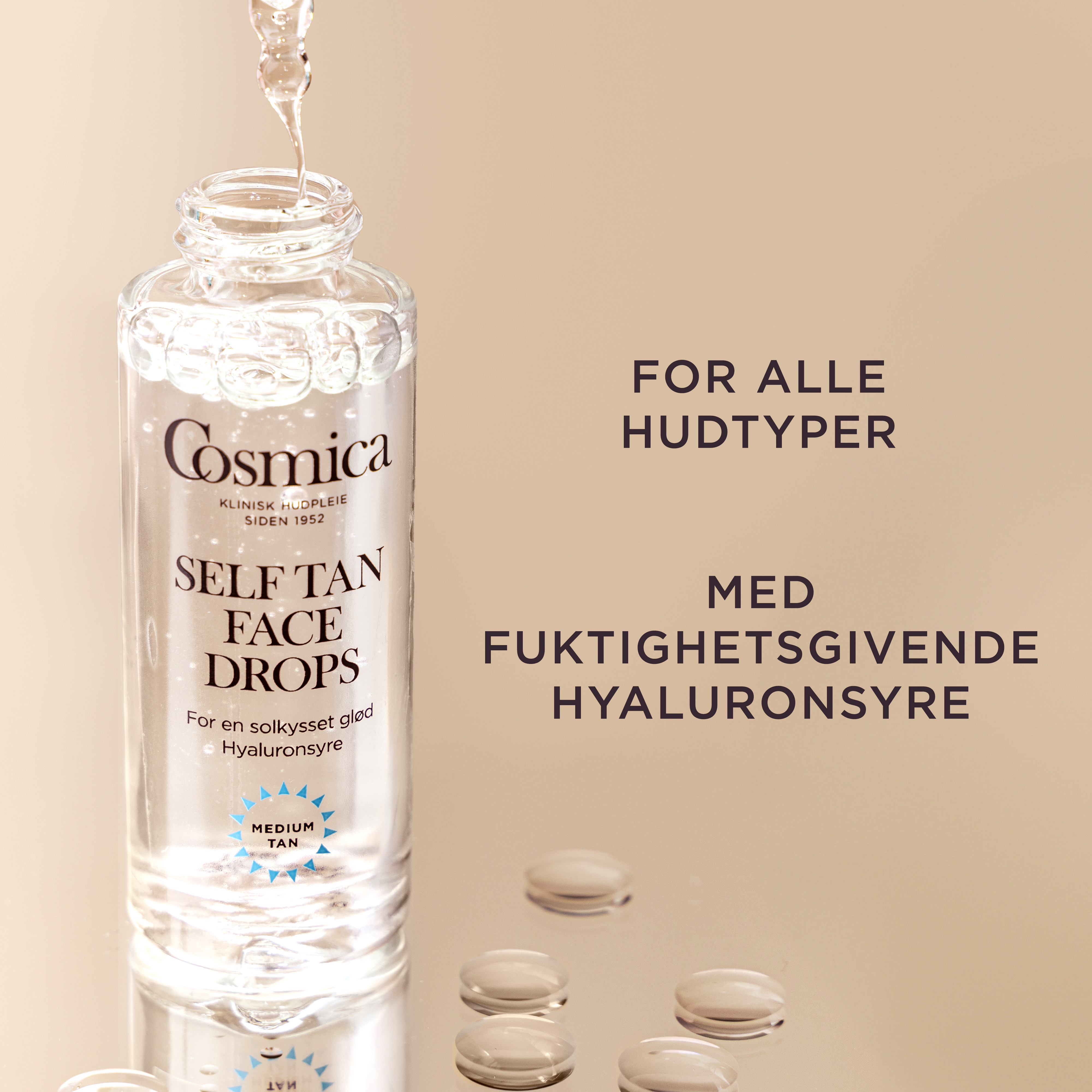 Cosmica Sun Self Tanning Face Drops, 30 ml