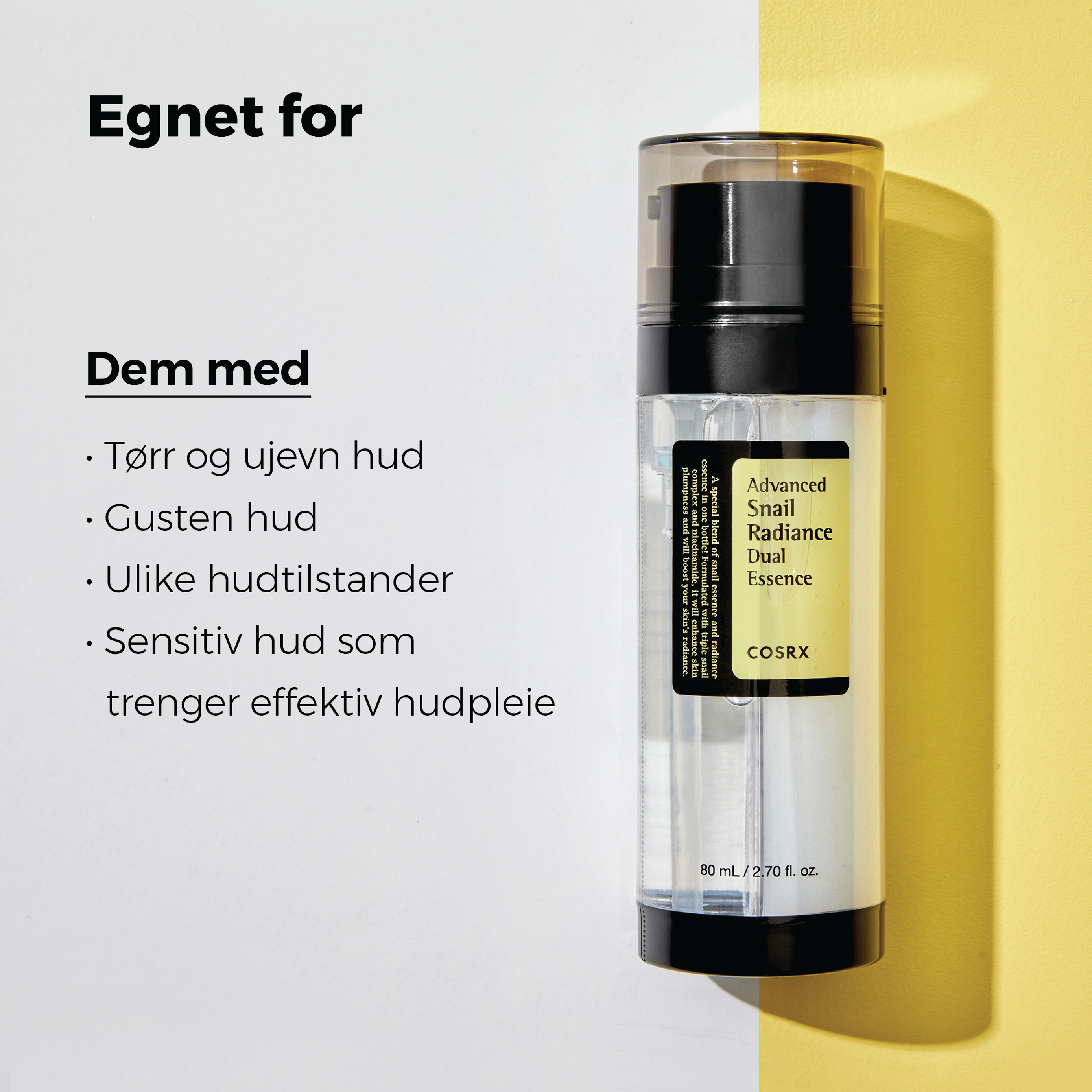 COSRX Advanced Snail Radiance Dual Essence, 80 ml