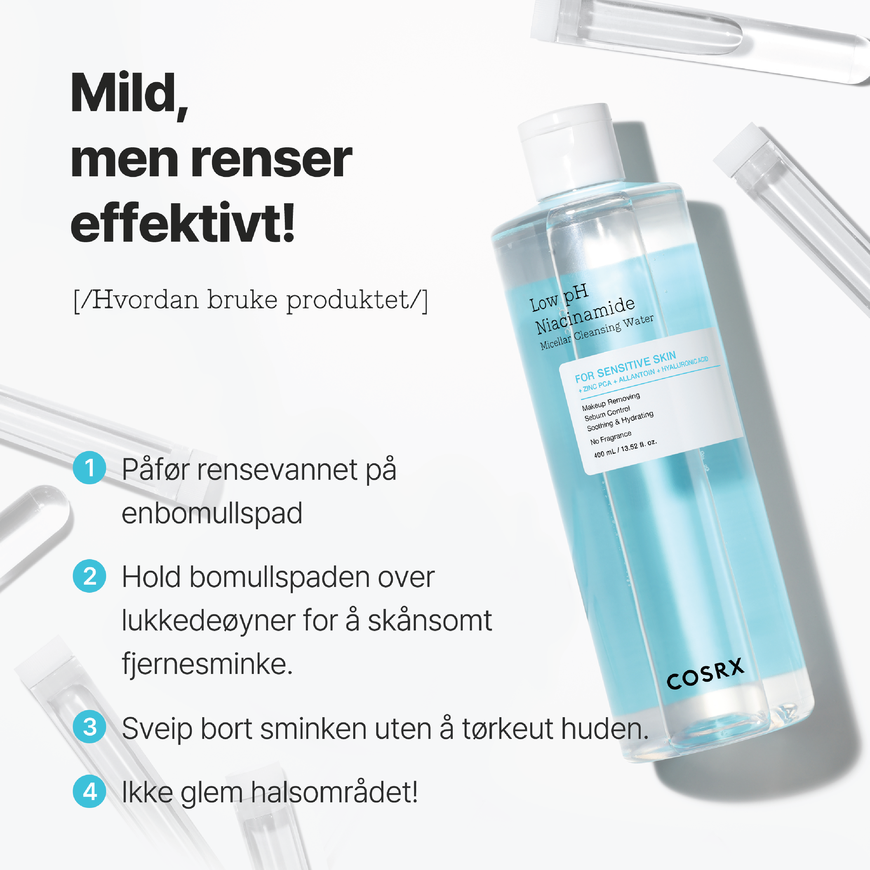 COSRX Low pH Niacinamide Micellar Cleansing Water, 400 ml