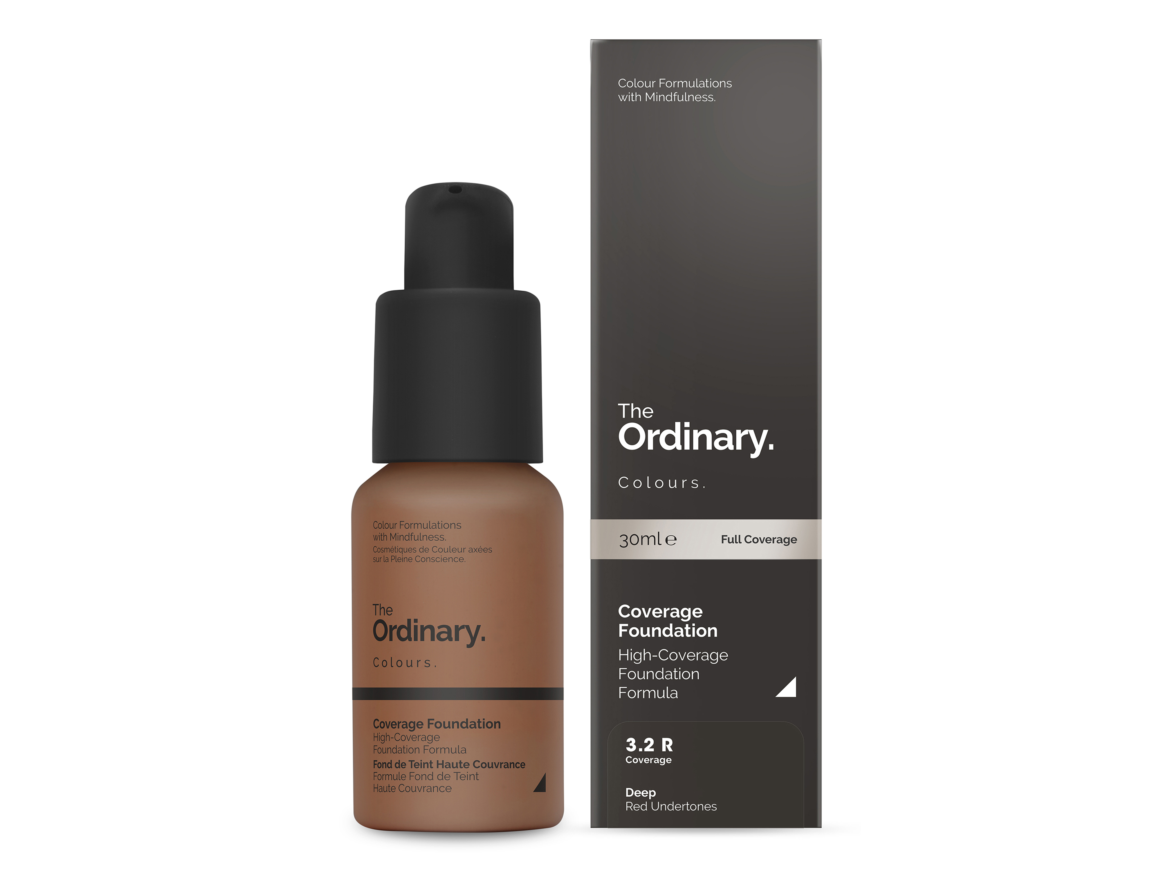 The Ordinary Coverage Foundation, 3.2 R Deep Red, 30 ml