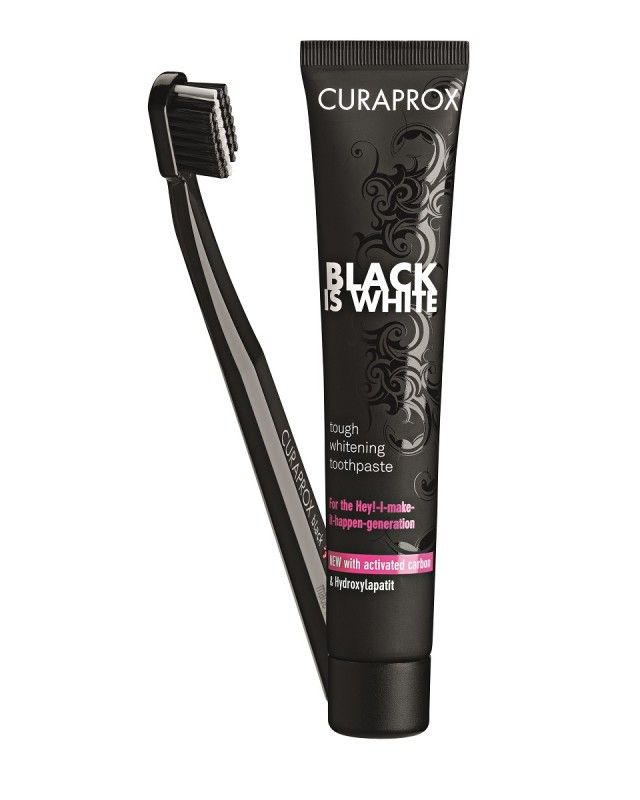 Curaprox Black is White, 90 ml, sort børste