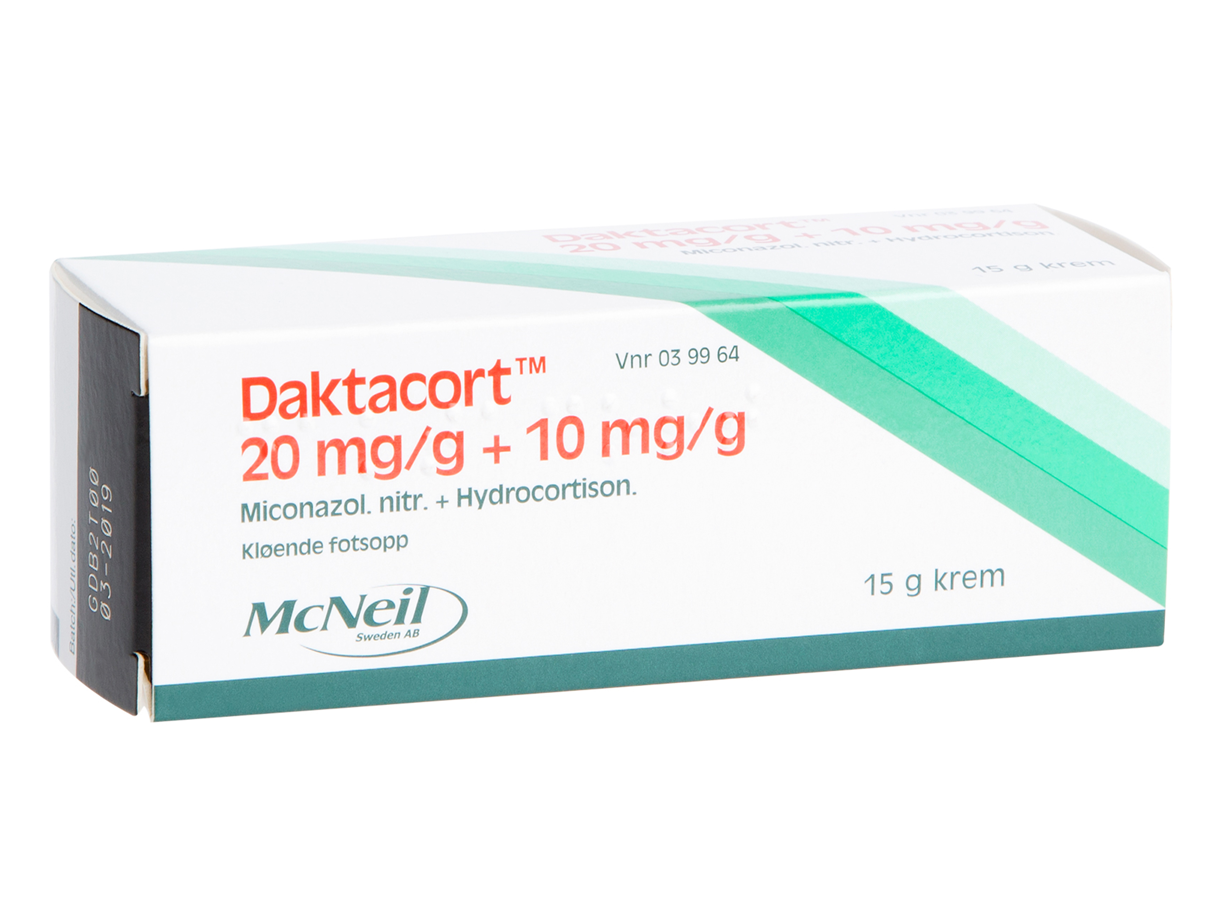 Daktacort Dactacort krem 20+10 mg/g, 15 g. Fotpleie Farmasiet.no