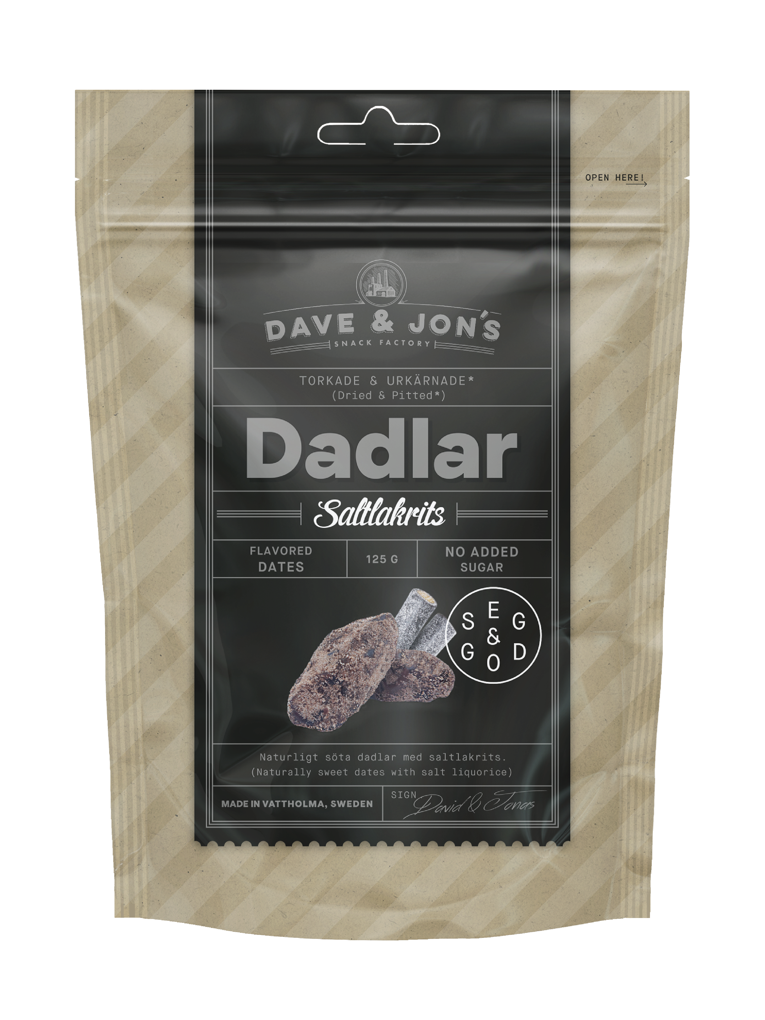 Dave & Jon's Salt Lakris Dadler, 125 g