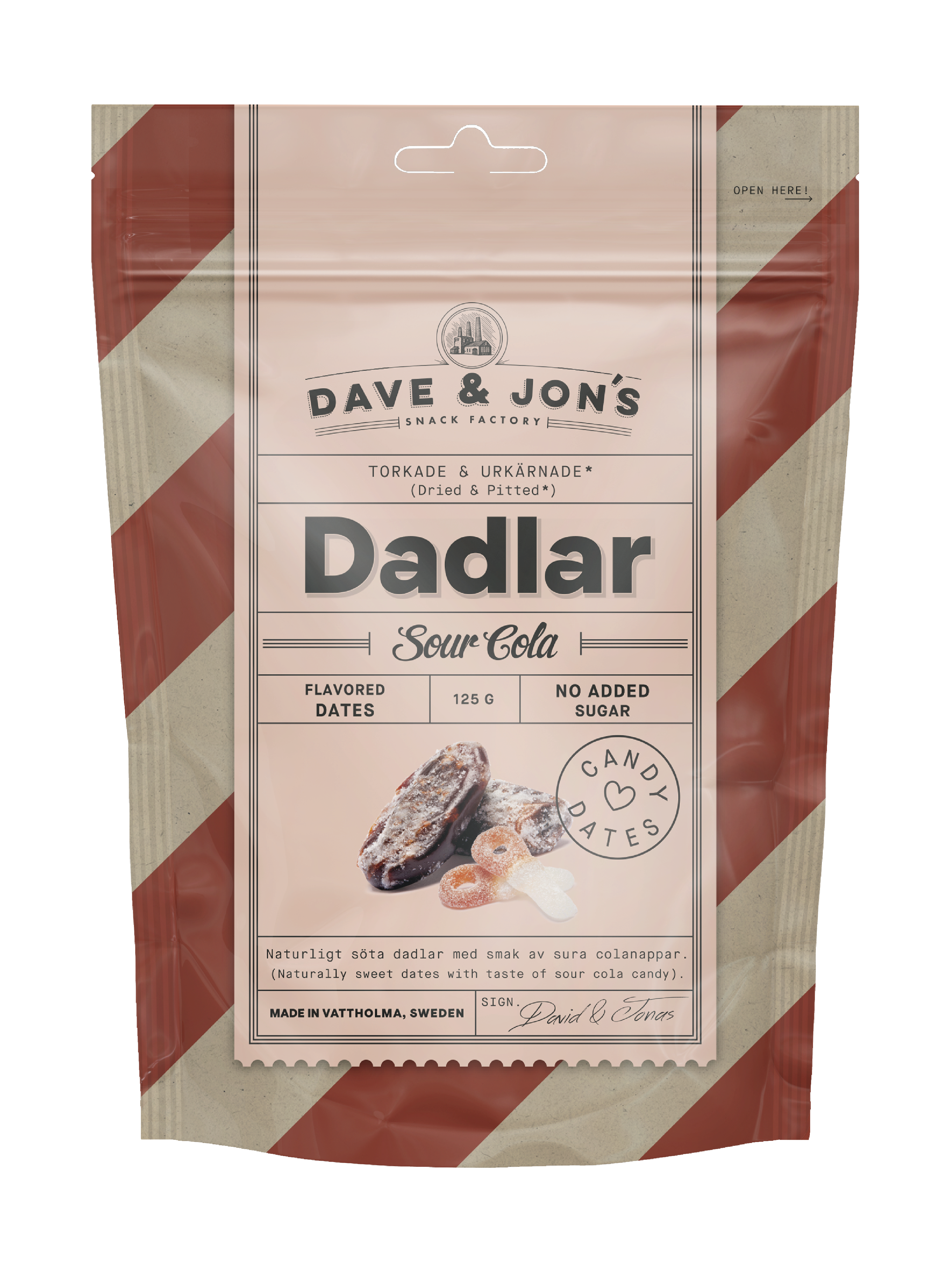 Dave & Jon's Sour Cola Dadler, 125 g