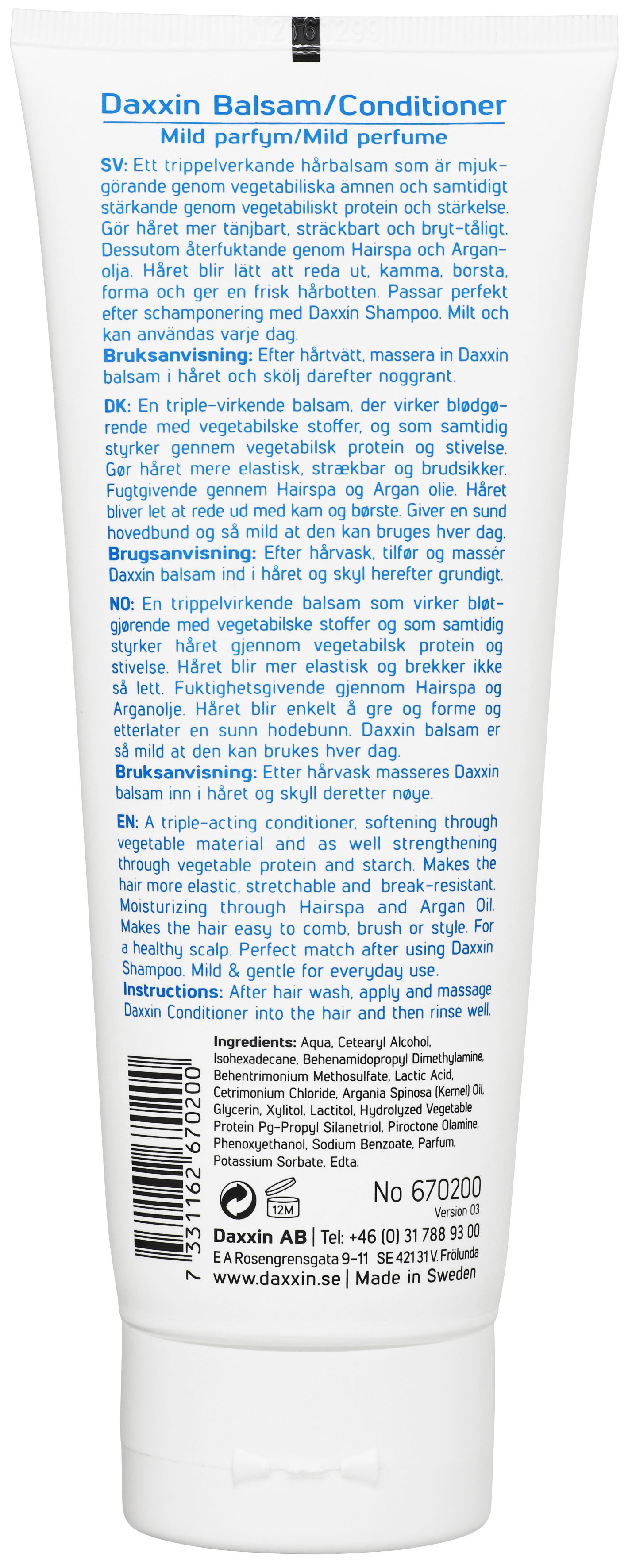 Daxxin Balsam Trippelvirkende m/p, 200 ml