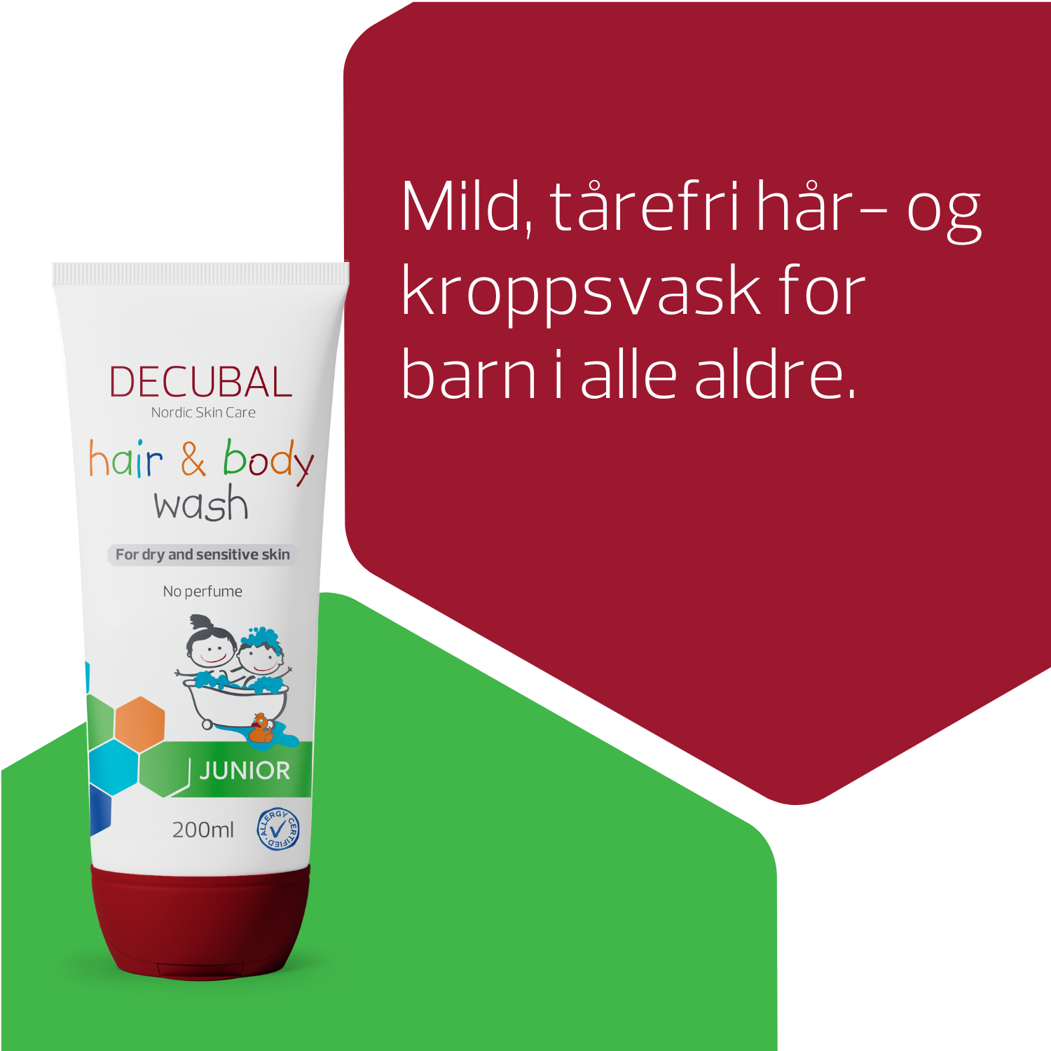 Decubal Junior Hair & Body Wash, 200 ml