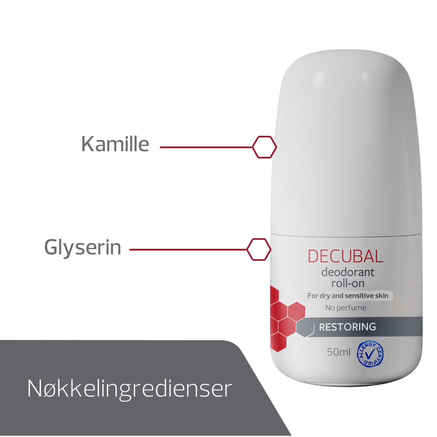 Decubal Deodorant Roll-On, 50 ml
