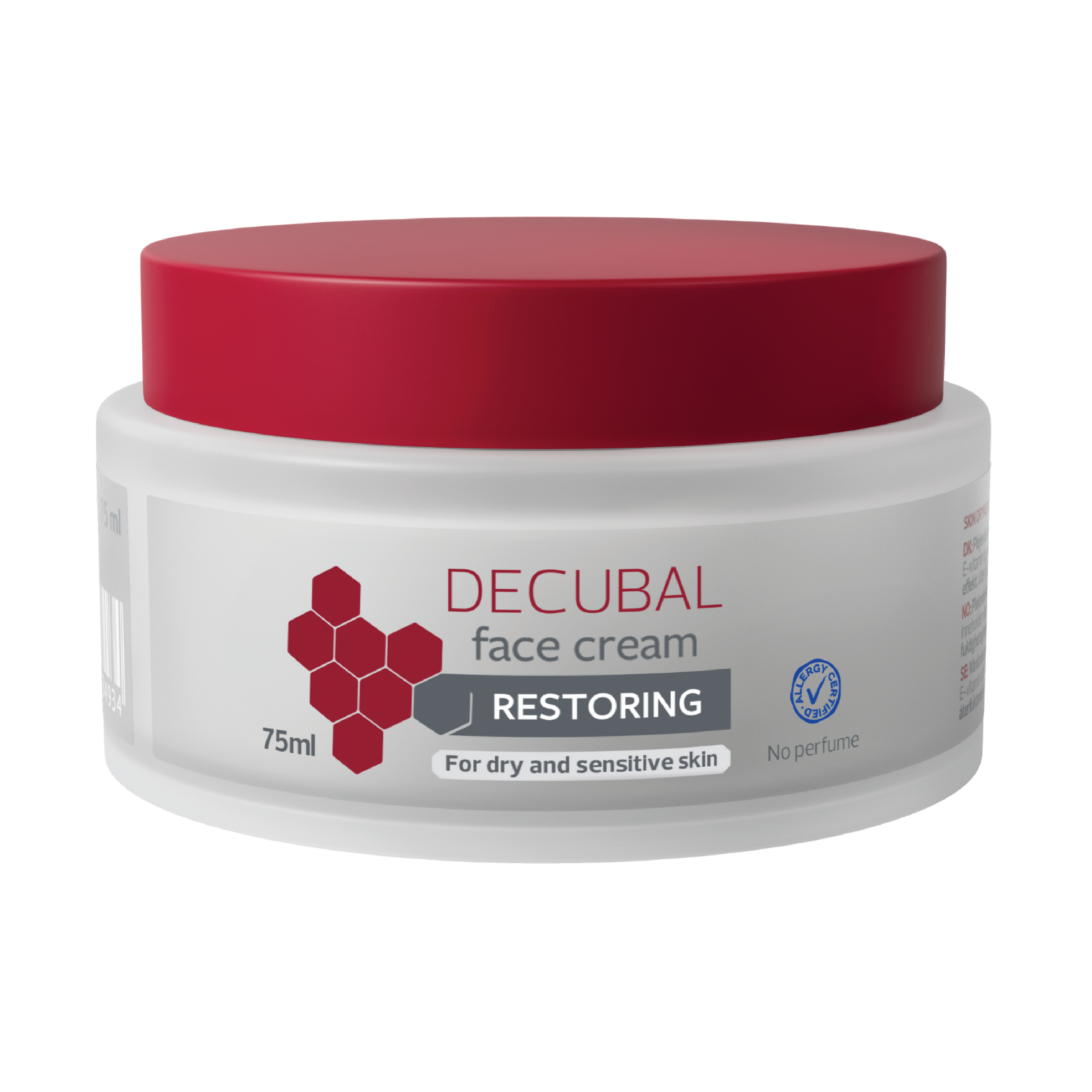 Decubal Face Cream Daily u/p, Tørr hud 75 ml