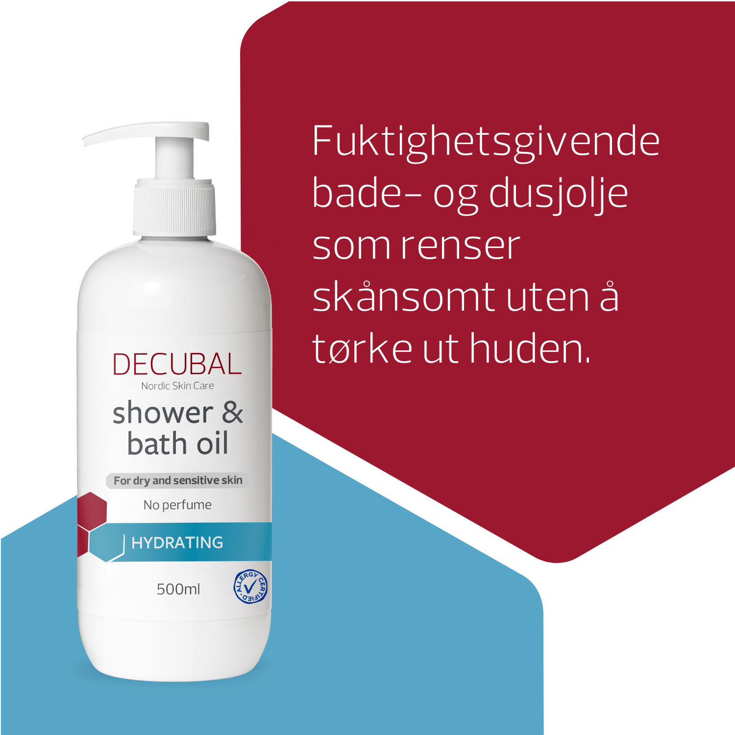 Decubal Shower & Bath Oil, 500 ml