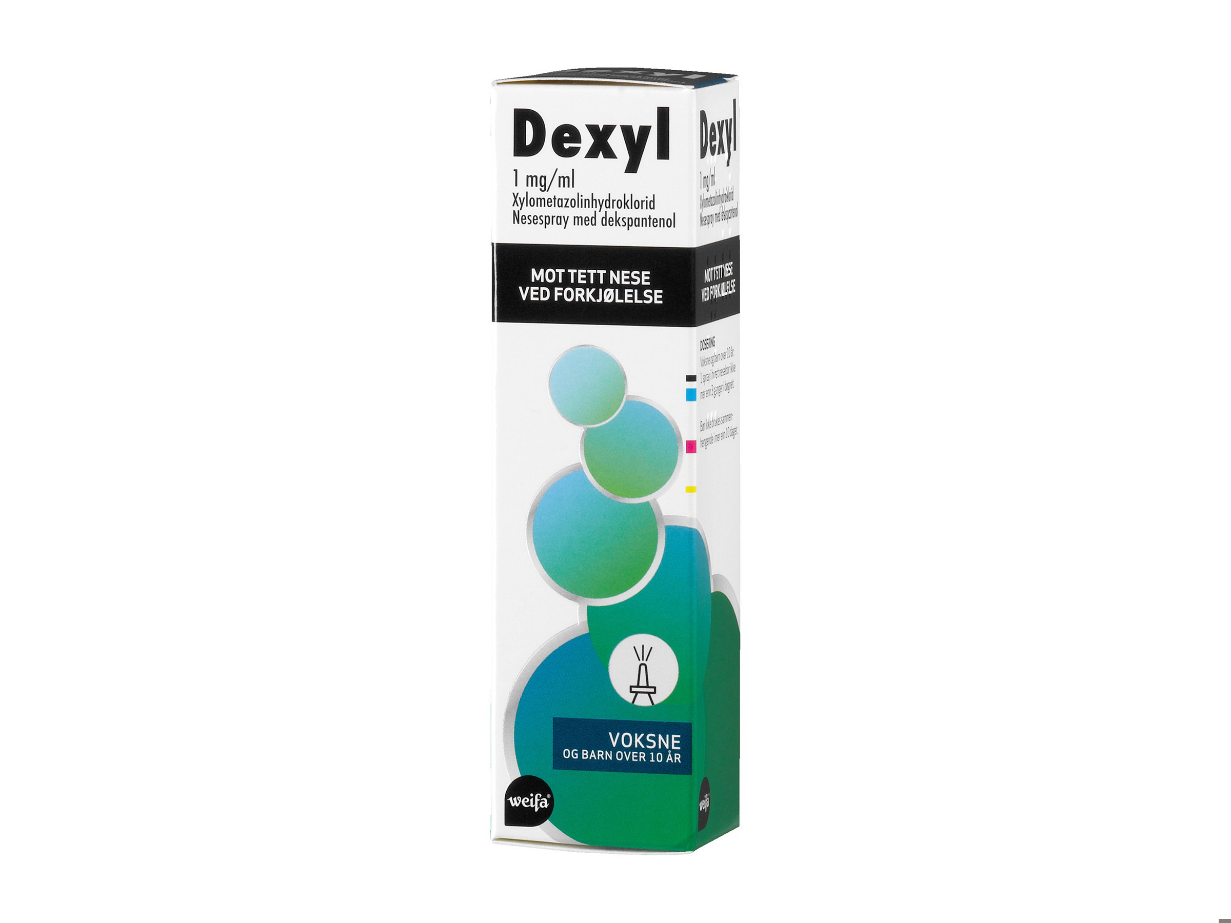 Dexyl Nesespray 1 mg/ml, 1 x 10 ml. Tett og rennende nese Farmasiet.no