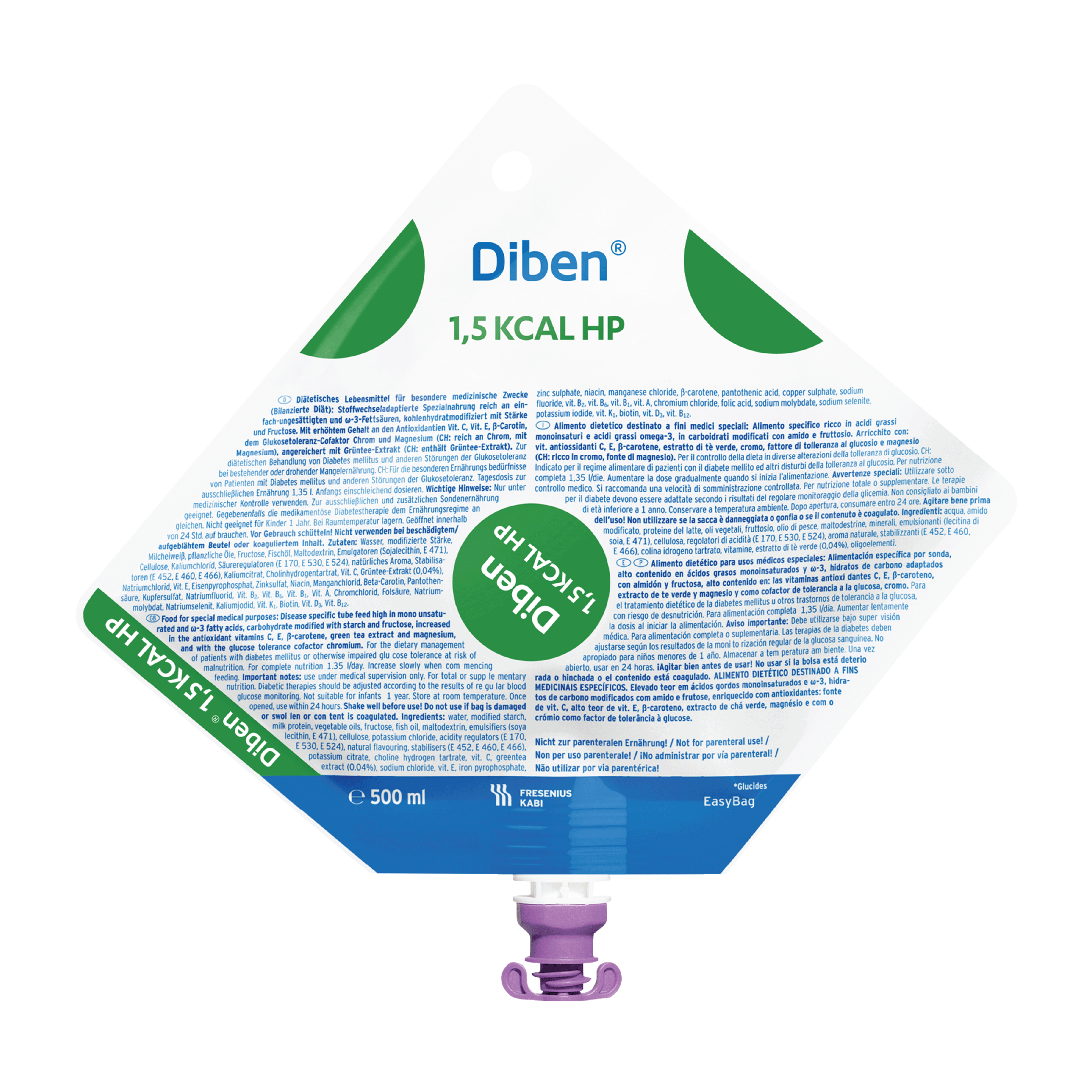 Diben 1,5 kcal HP sondeløsning, 15x500 ml