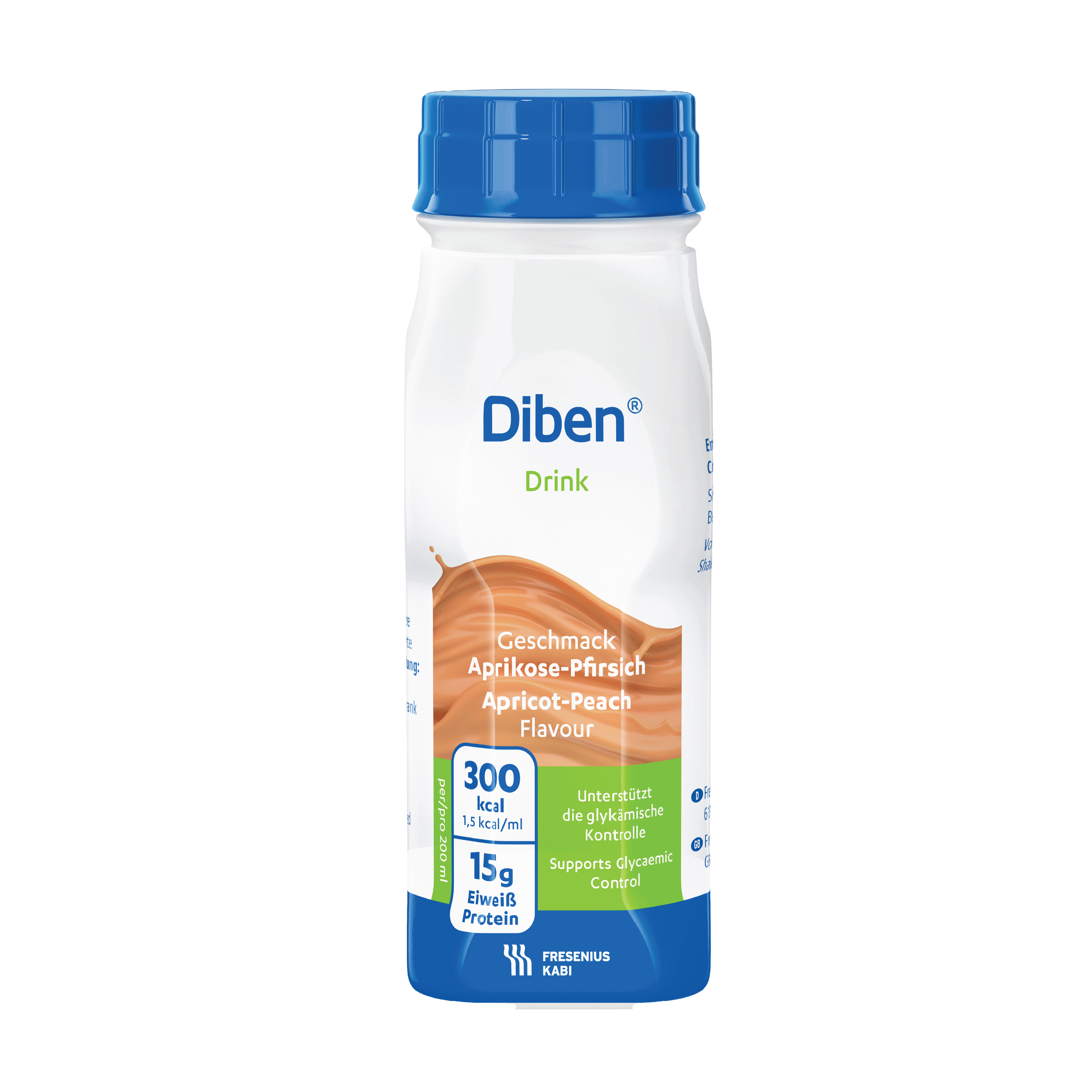 Diben Drink næringsdrikk, Aprikos/fersken, 4x200 ml