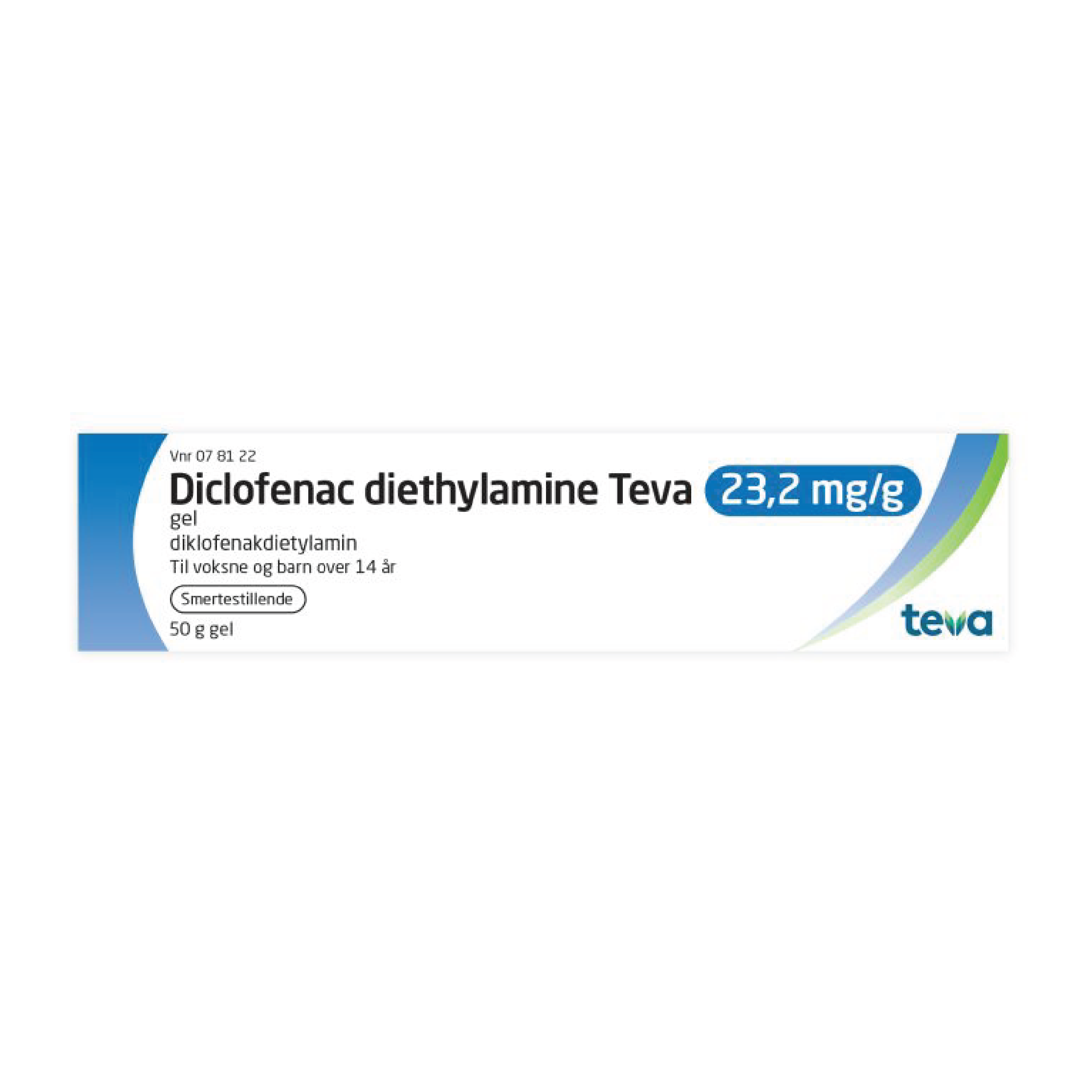 Diclofenac diethylamine Teva 23,2 mg/g gel, 50 g
