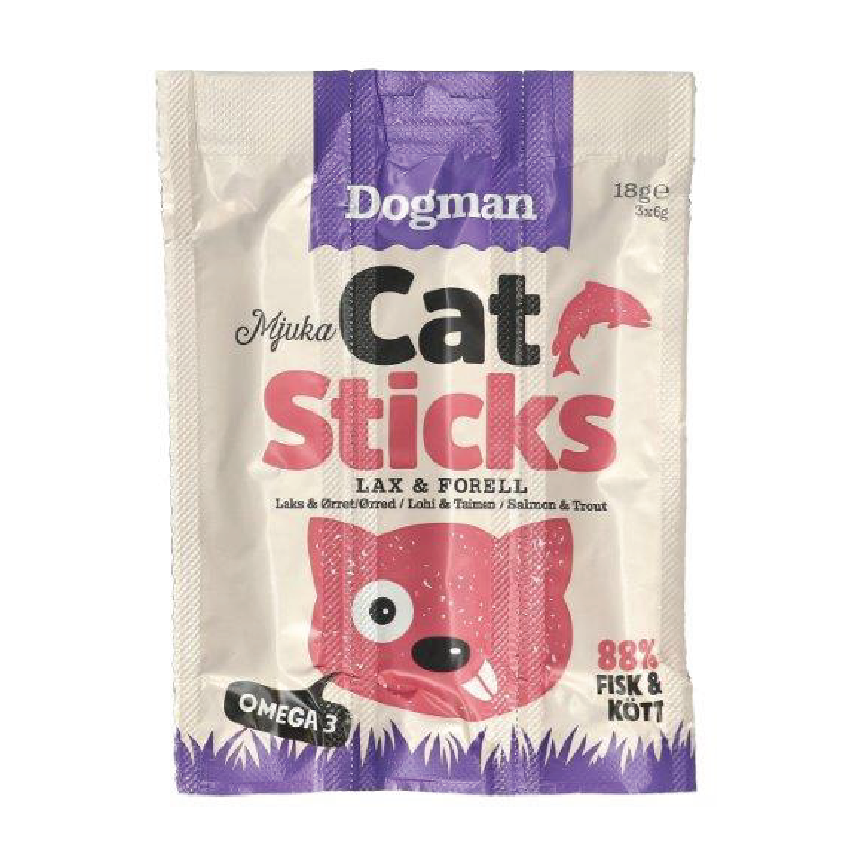Dogman Cat Sticks Laks/ørret, 3 stk.