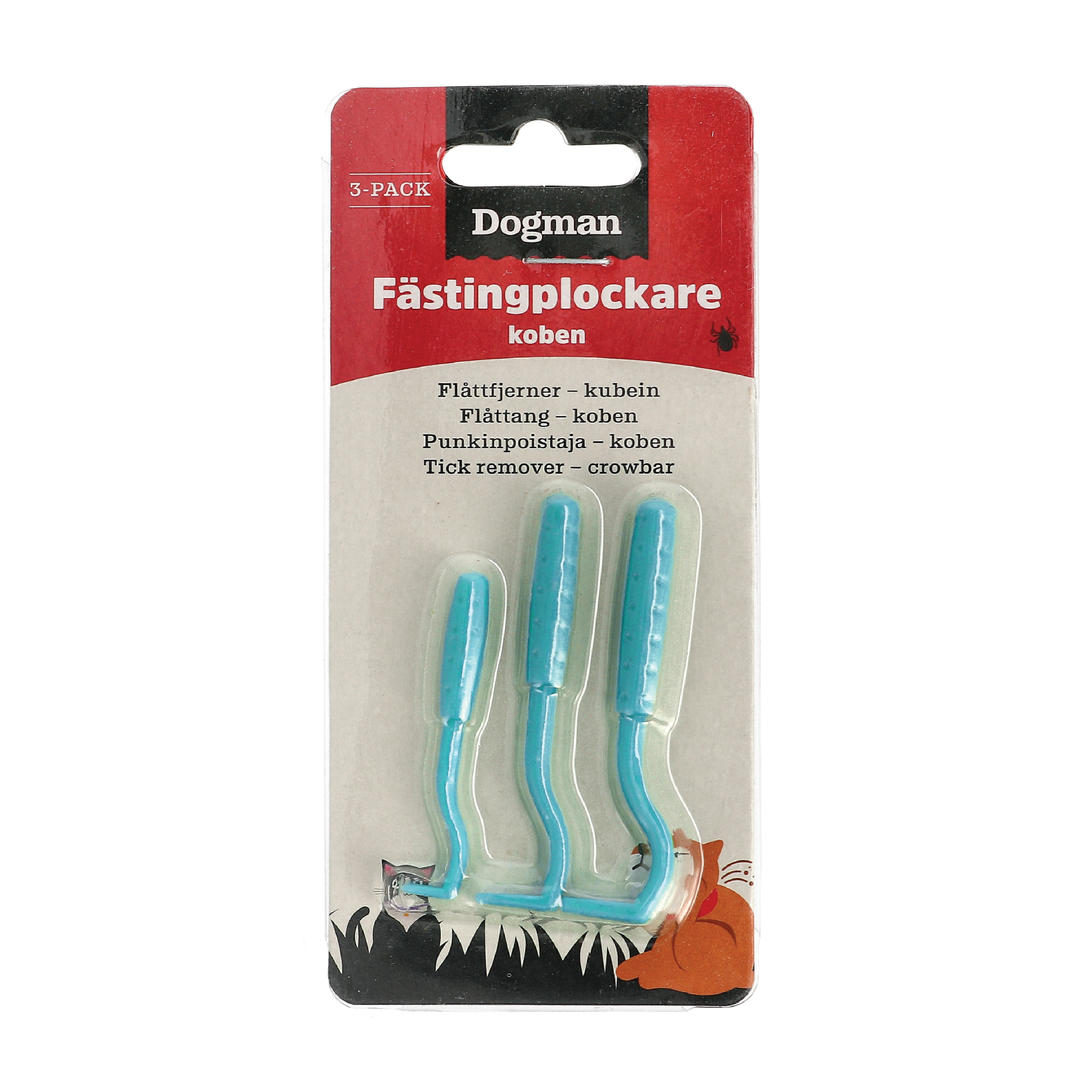 Dogman Flåttfjerner, 3 stk.