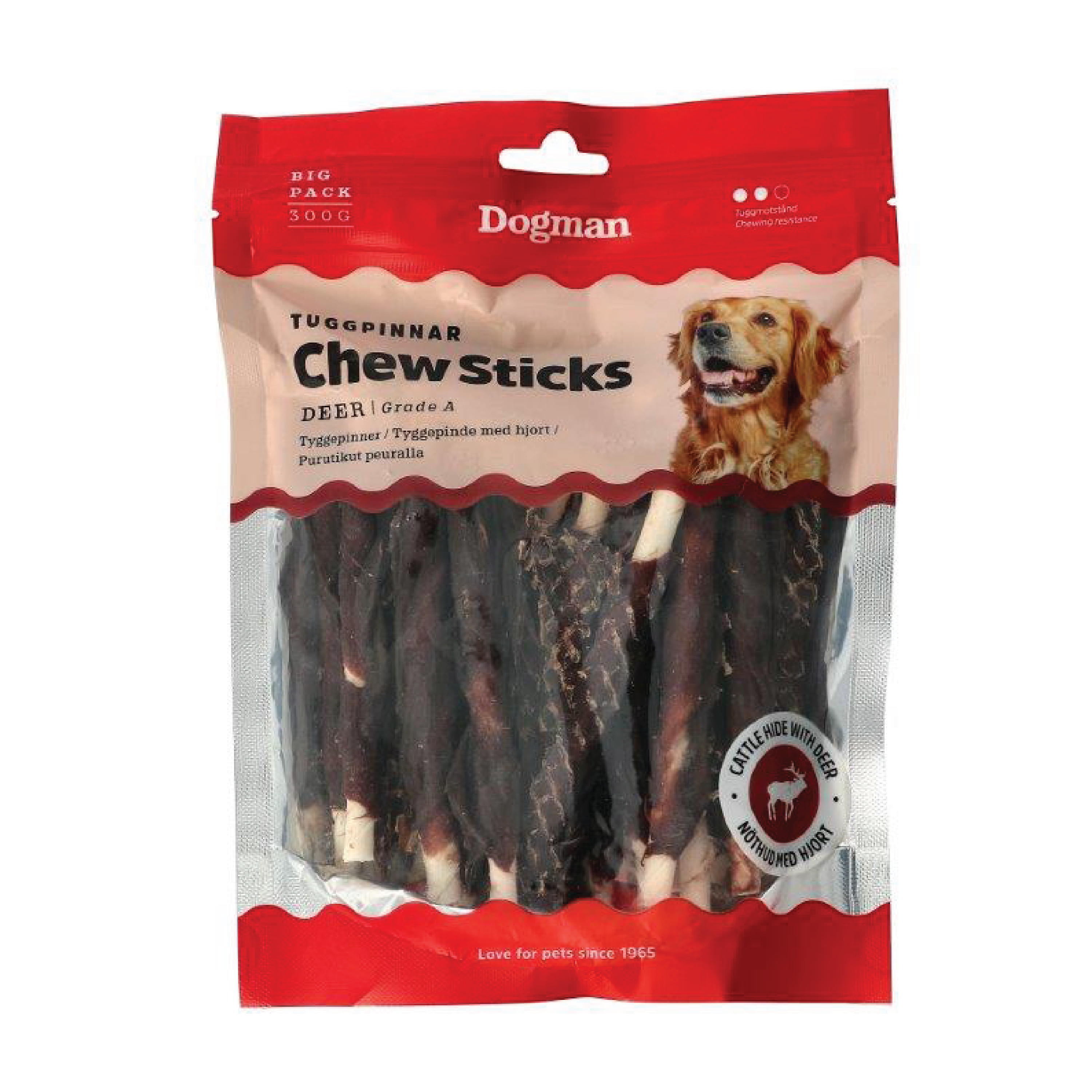Dogman Tyggepinner Hjort, 300 g