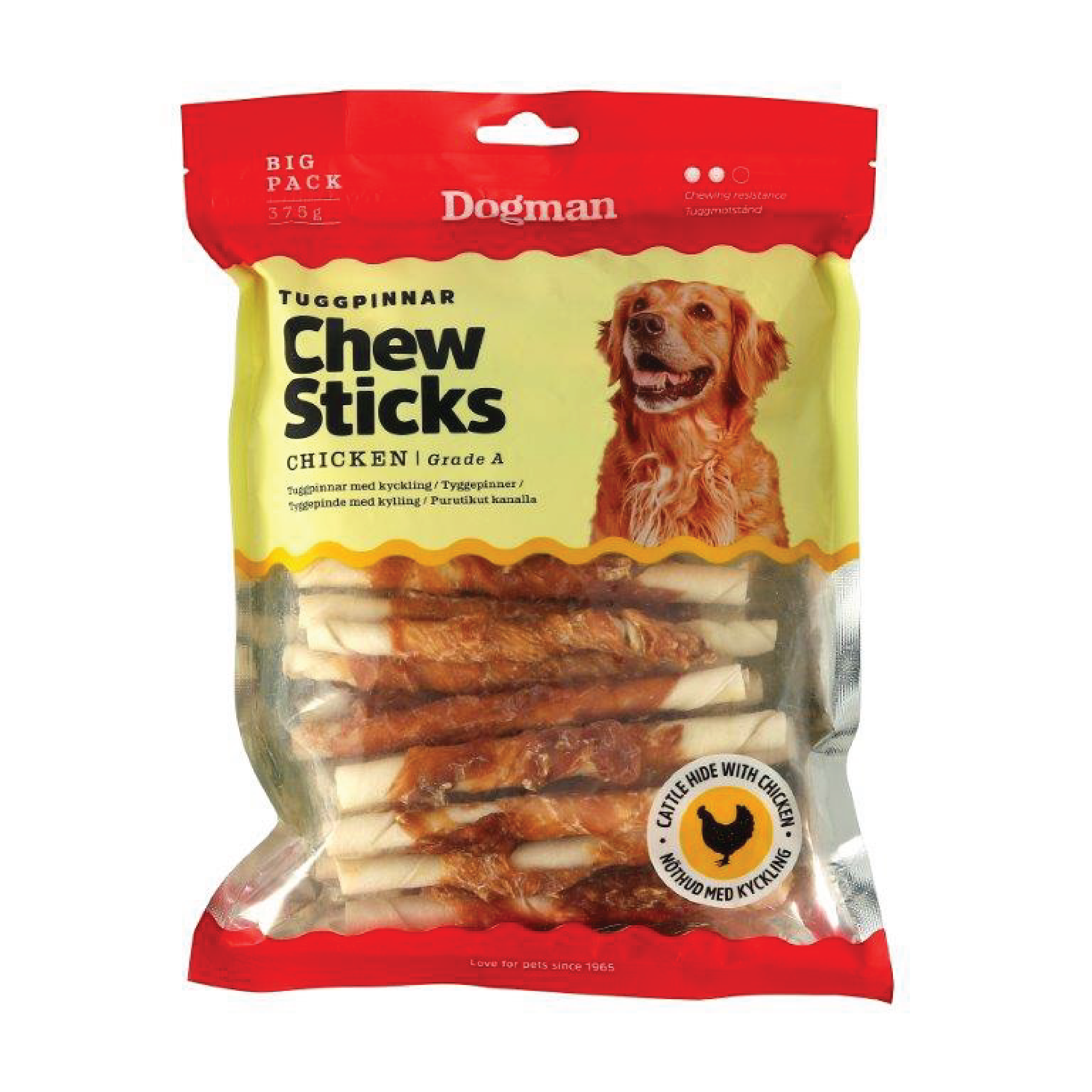 Dogman Tyggepinner Kylling, 375 g