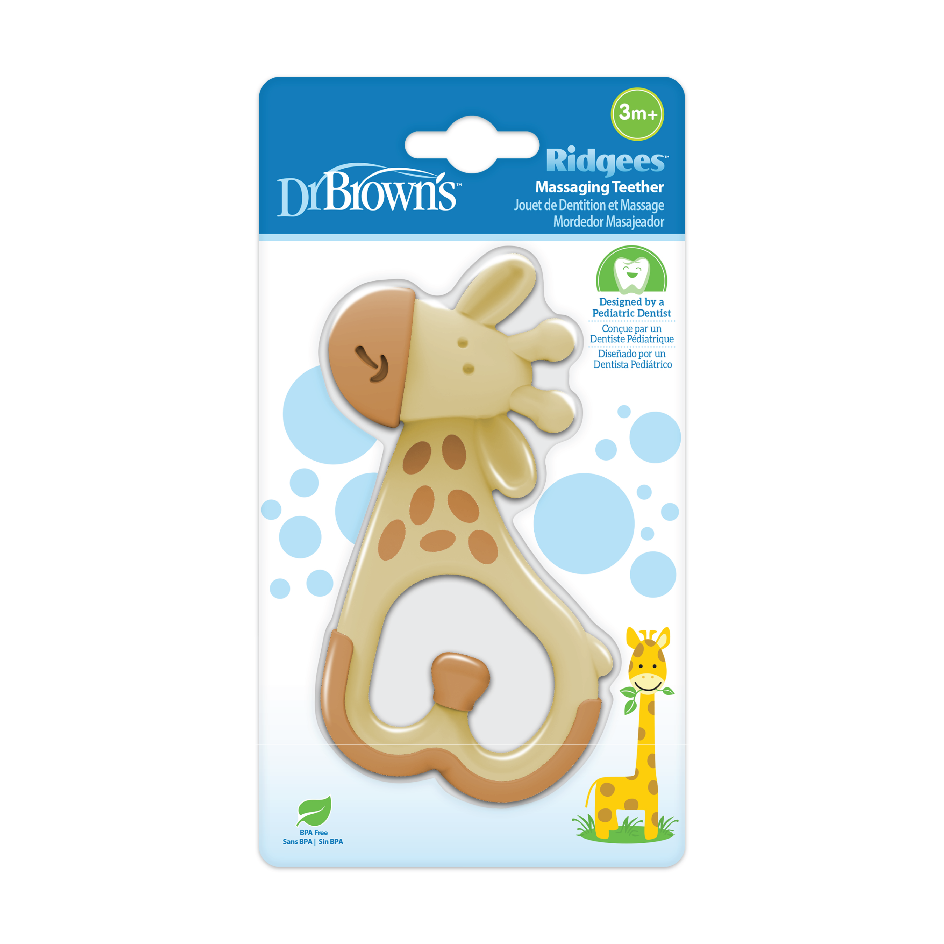 Dr. Brown's Massaging Ridgees Teether Giraffe, 1 stk.