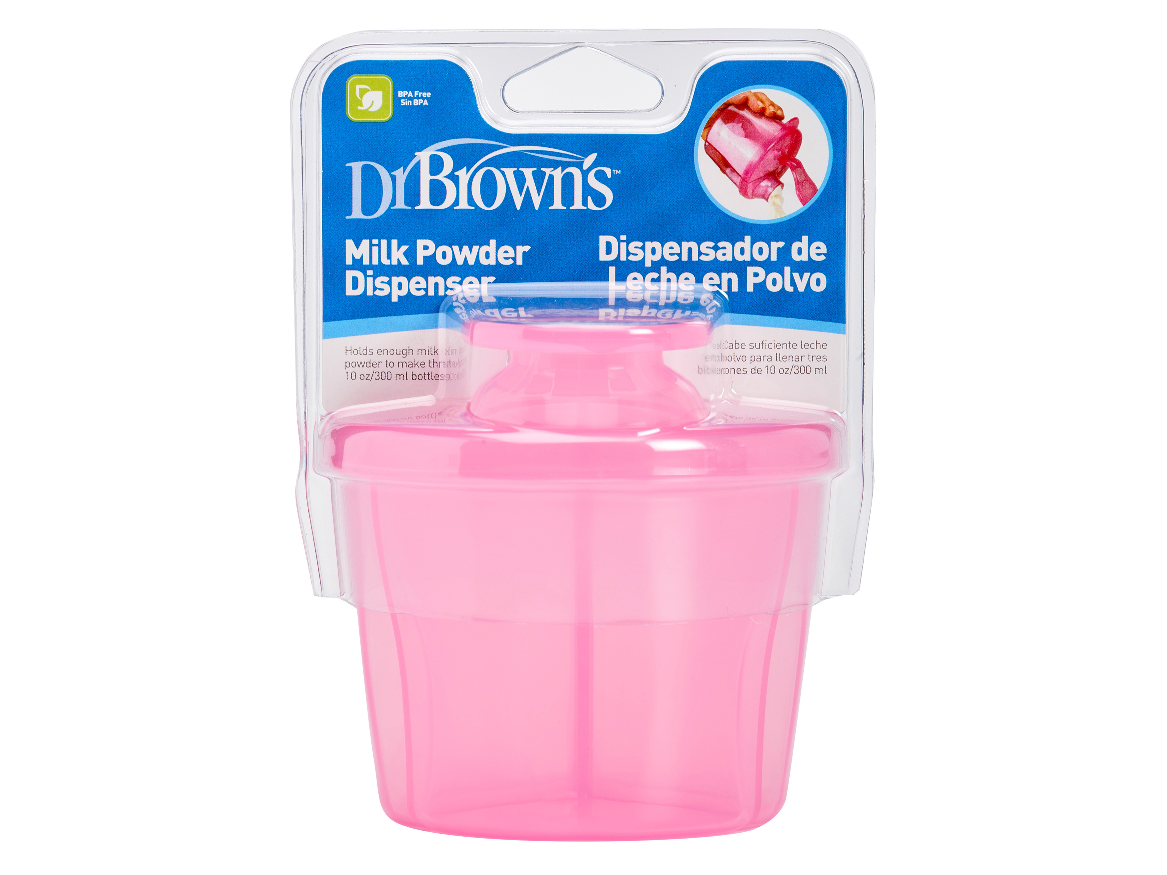 Dr. Brown's Melkepulver Dispenser, Rosa, 1 stk.