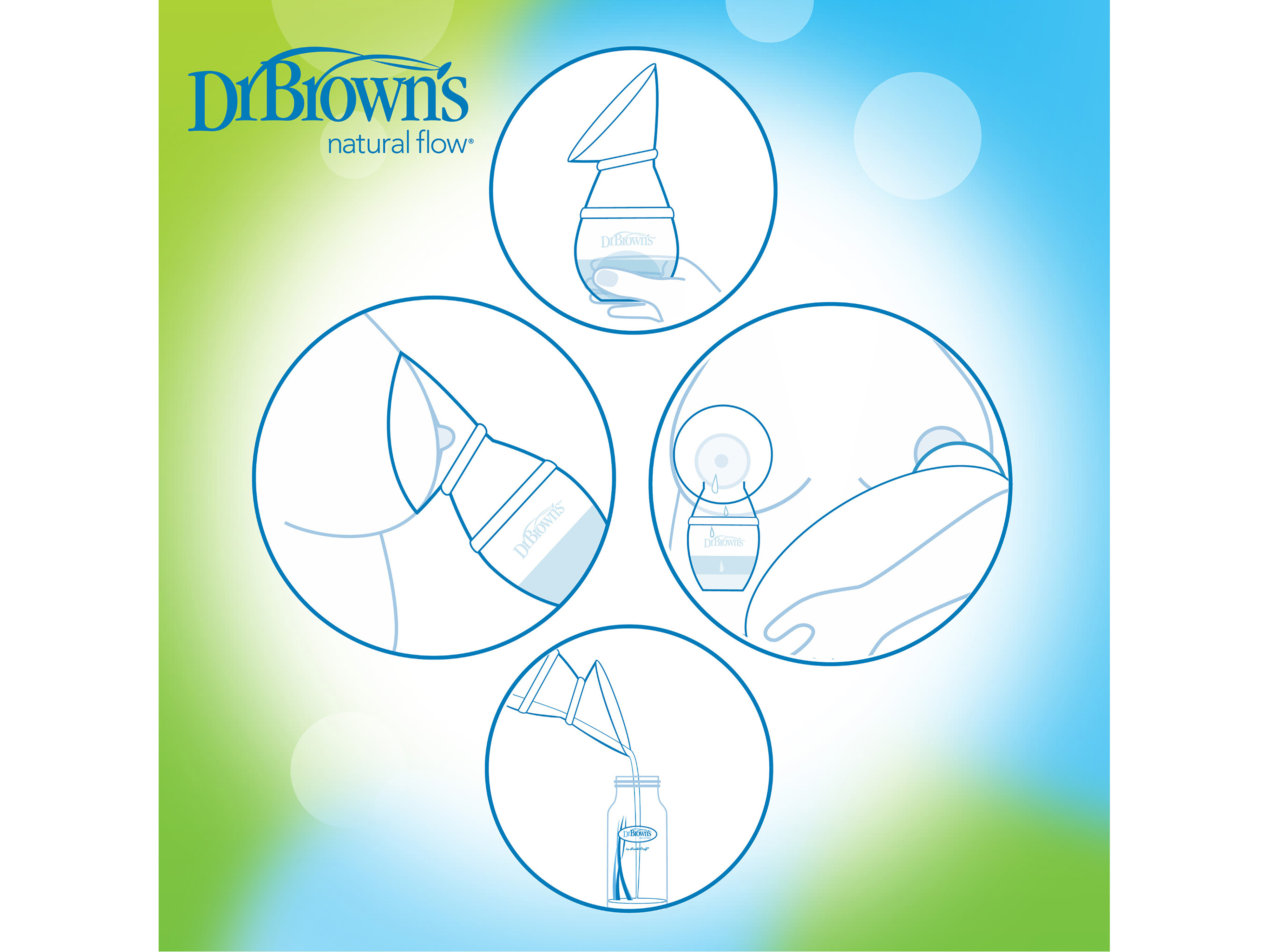 Dr. Brown's MilkFlow Breast Pump, 1 stk.
