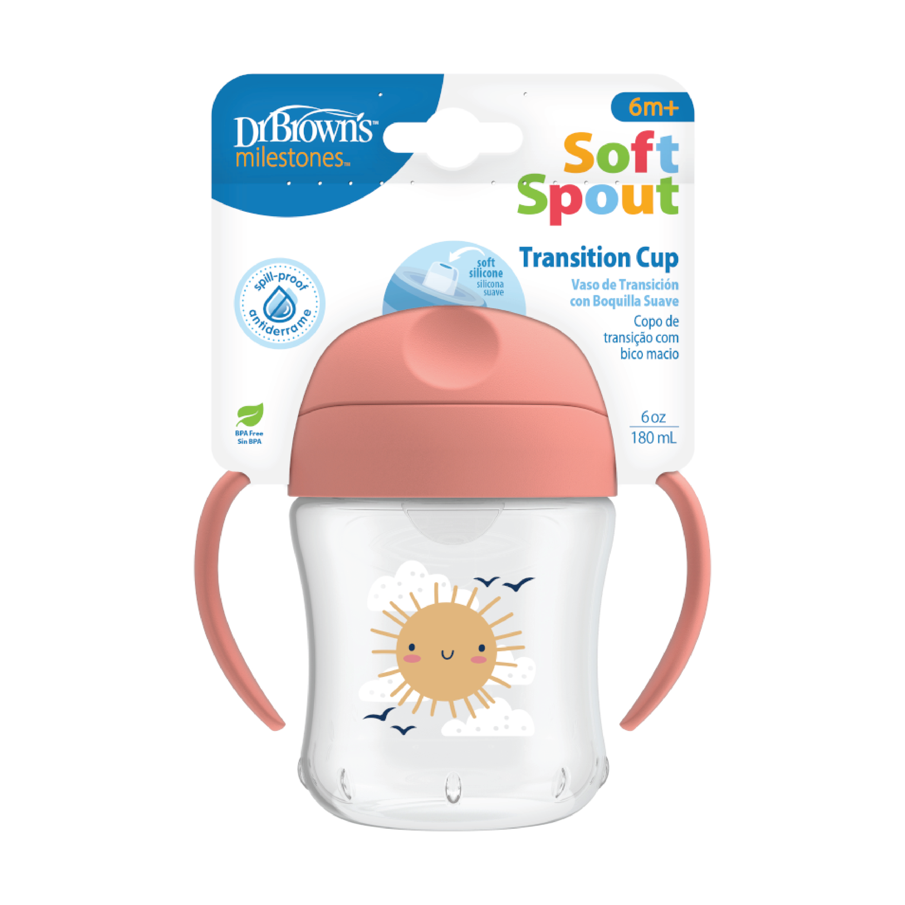 Dr. Brown's Overgangskopp, Rosa, 180 ml