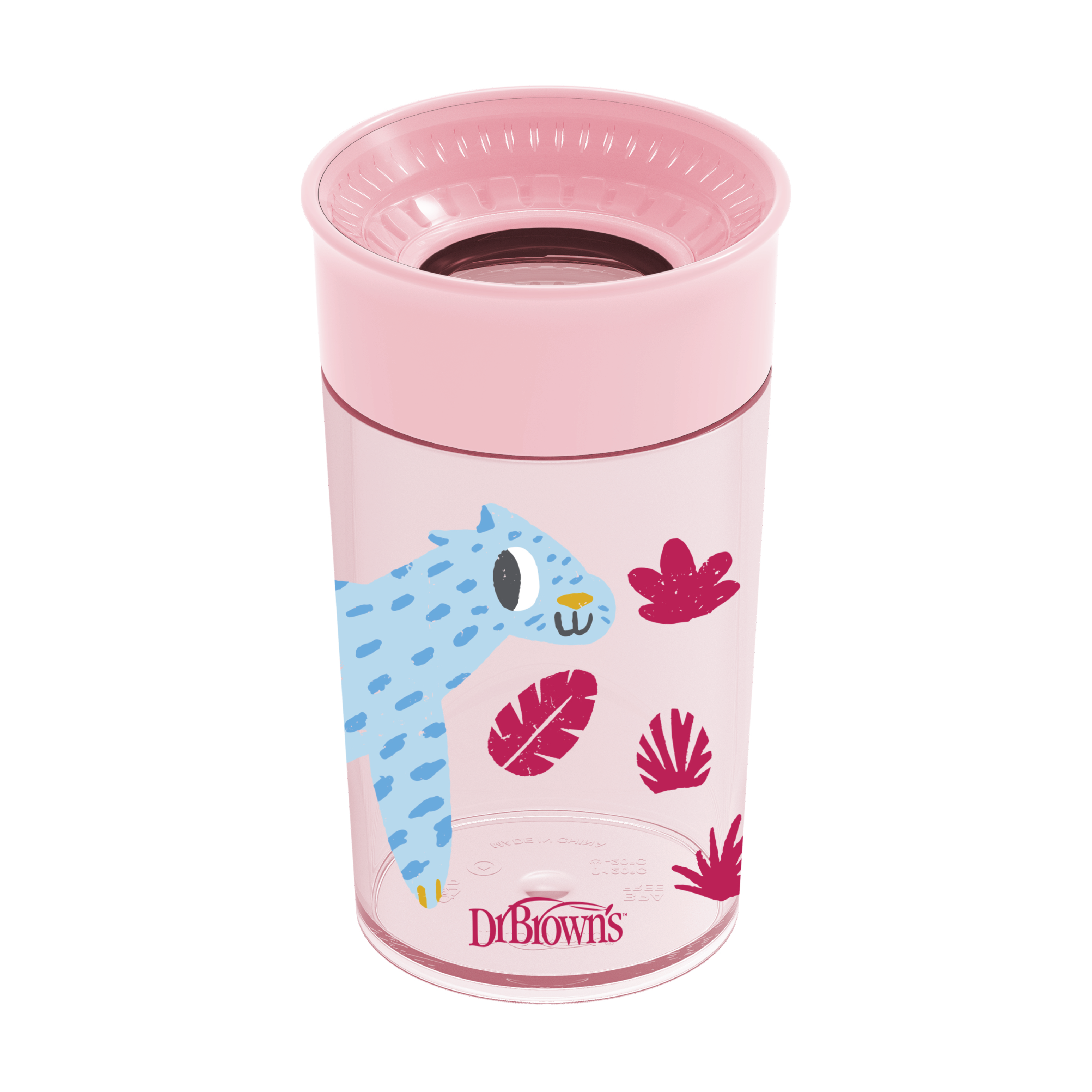 Dr. Brown's Smooth Wall Cheers 360 Cup, Rosa, 300 ml