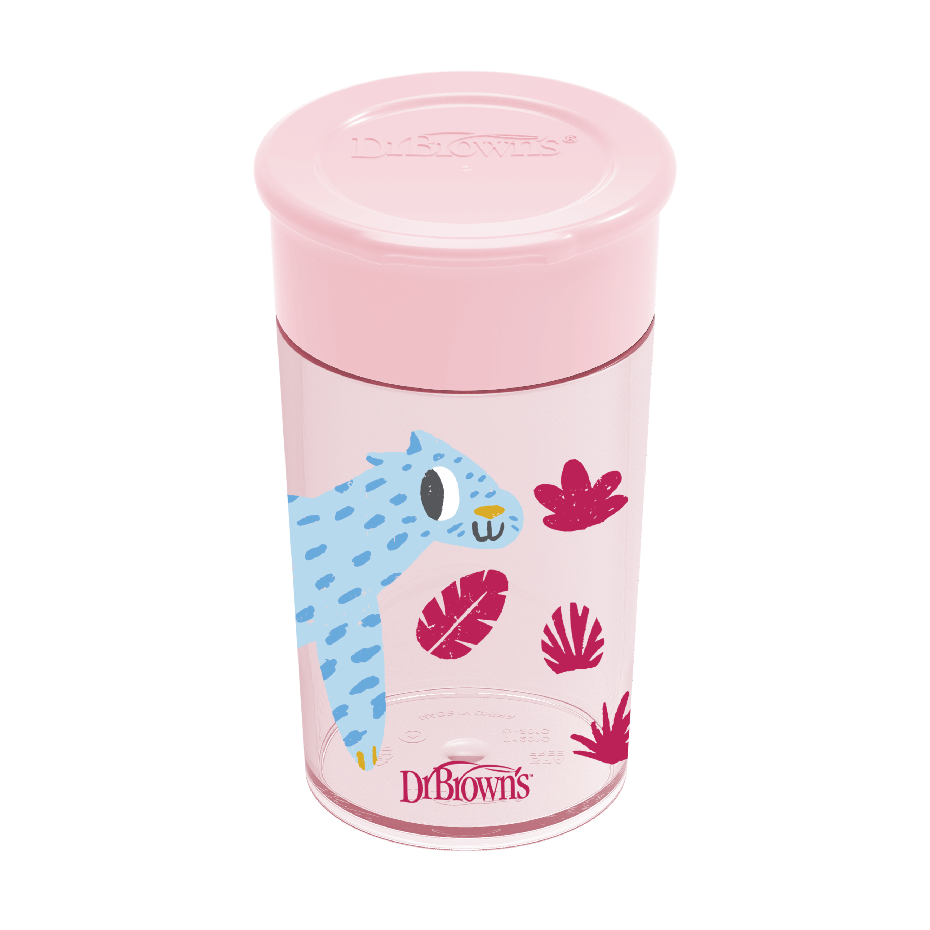 Dr. Brown's Smooth Wall Cheers 360 Cup, Rosa, 300 ml