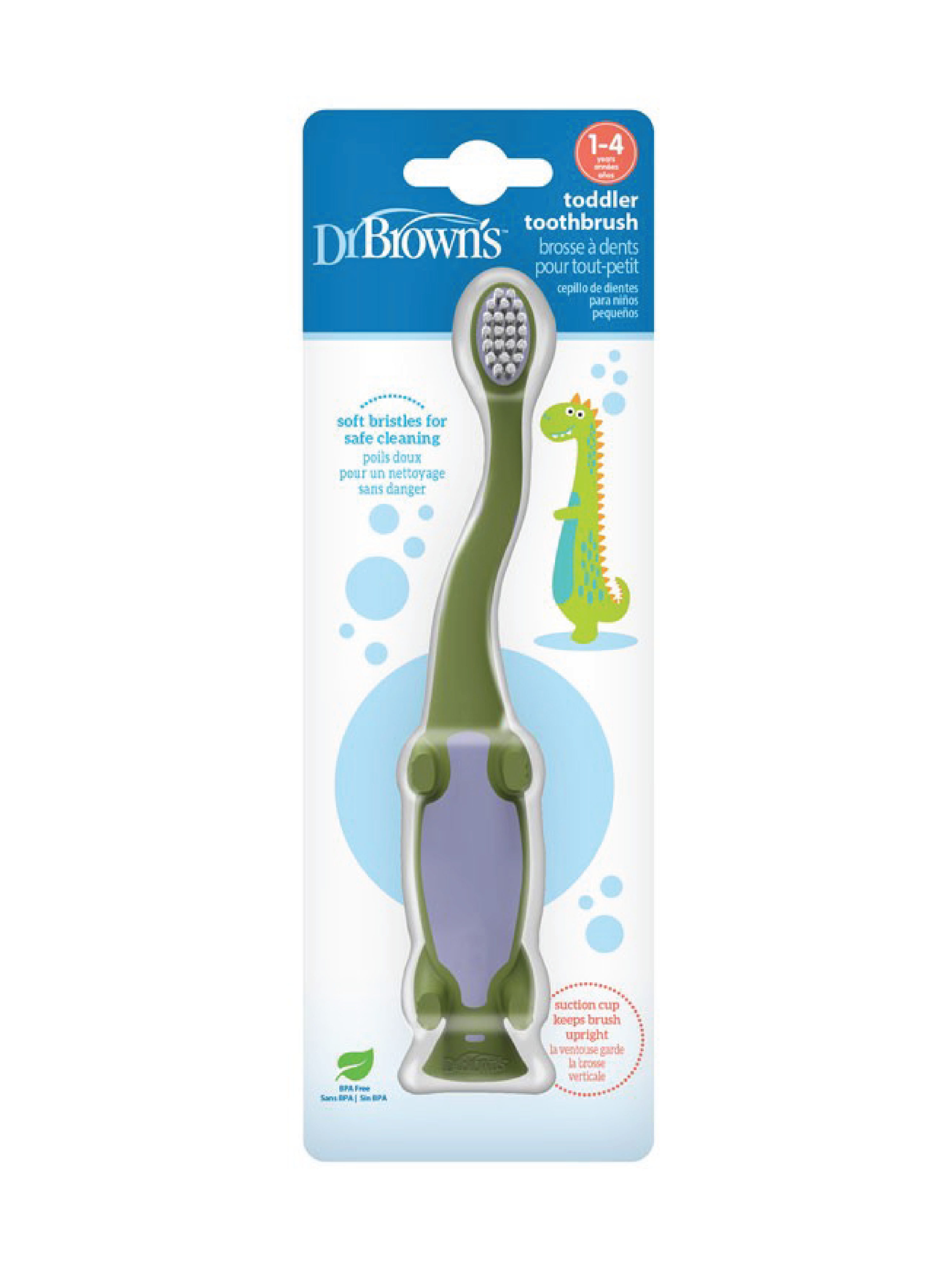 Dr. Brown's Tannbørste Dinosaur, 1-4 år, 1 stk.